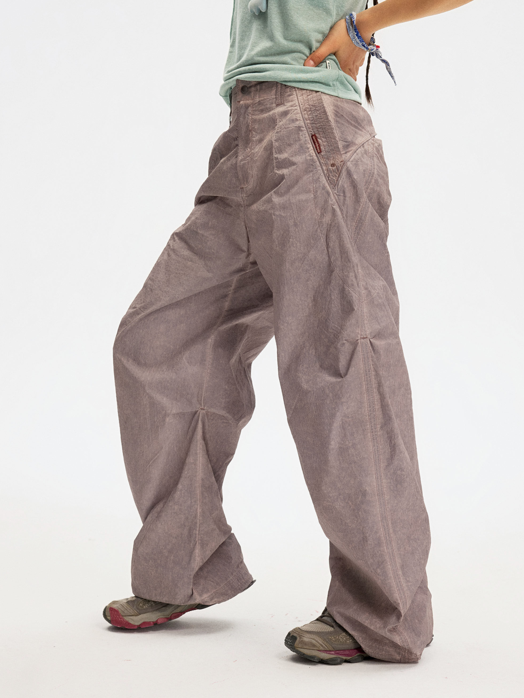 KitSway - Women's UPF 50+ Vintage Wash Curved-Leg Pants