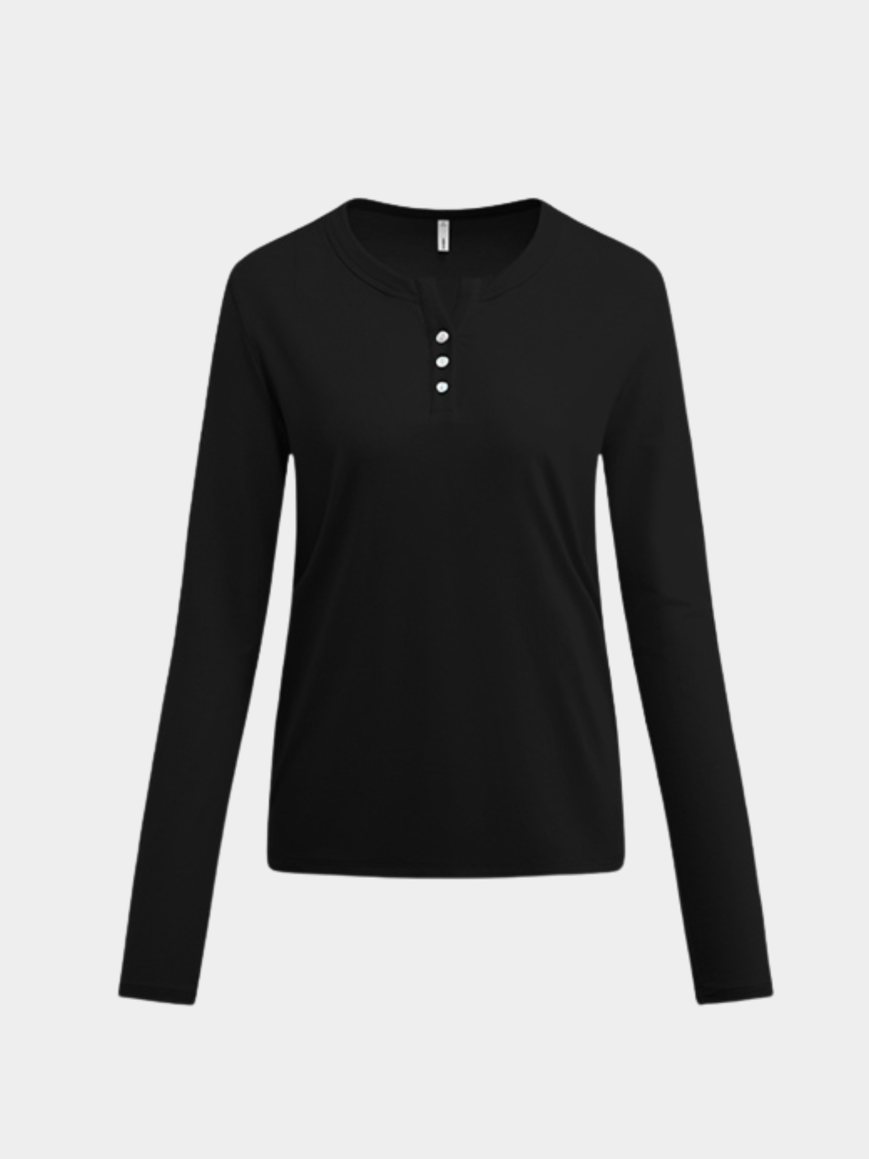 Ashford - Women's TENCEL™ Henley Neck Slim-Fit Long Sleeve Tee