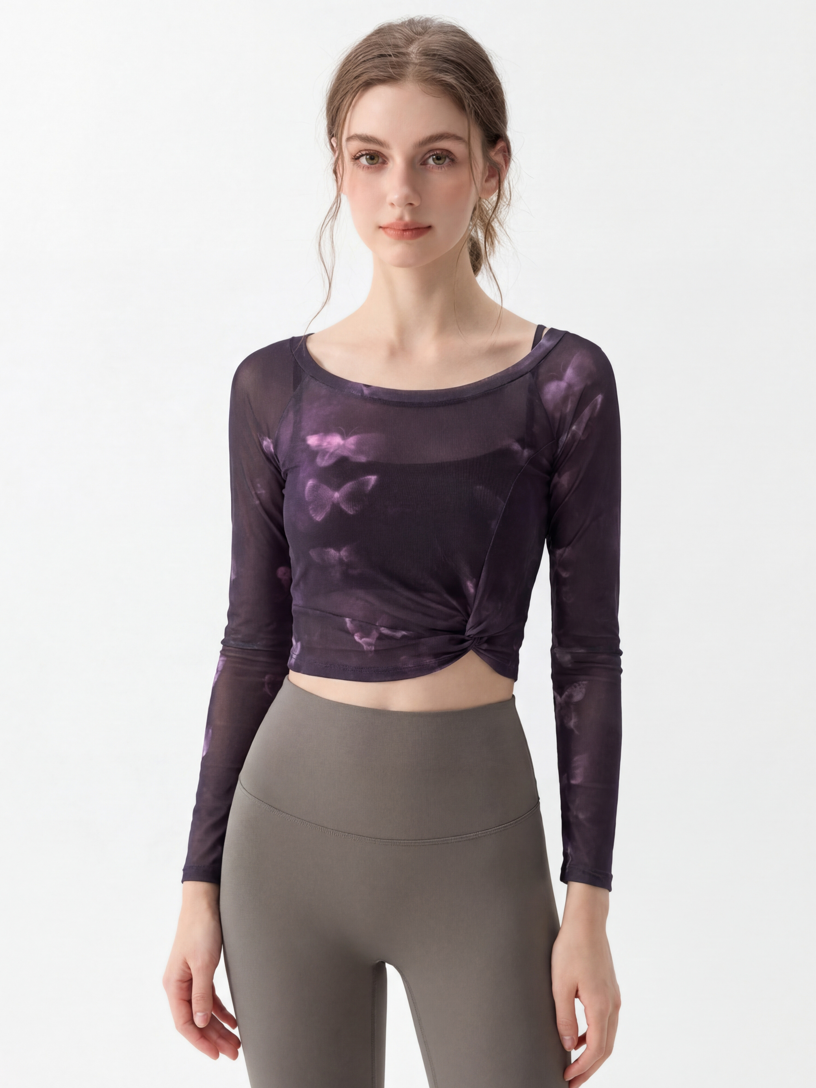 Stormwalk - Women's Quick-Dry Mesh Workout Built-In Bra Cover Top