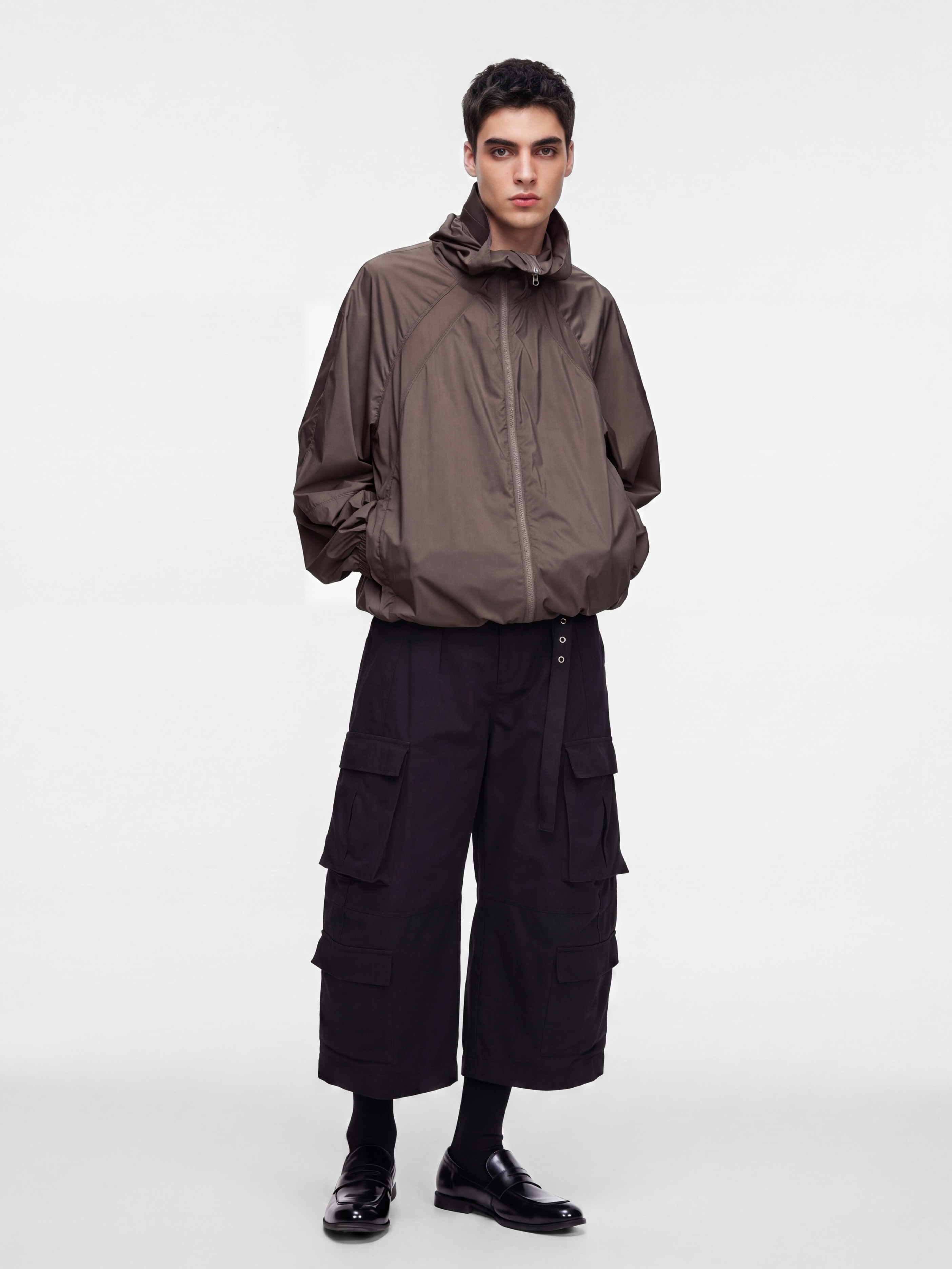 Castmark - Deconstructed Oversized-Pocket Utility Cropped Pants