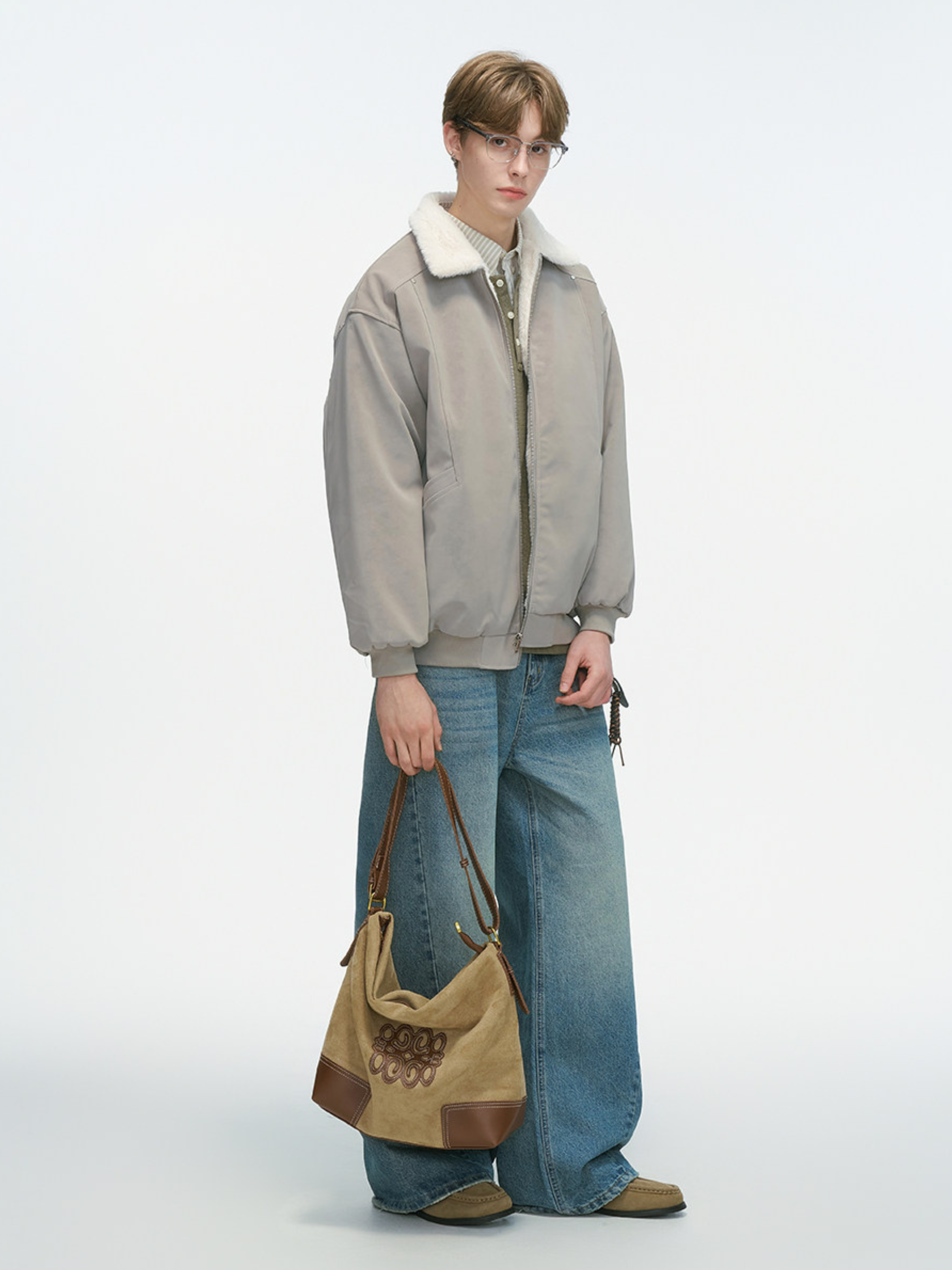 Ironpath - Men's Shearling-Lined PU Leather Insulated Jacket