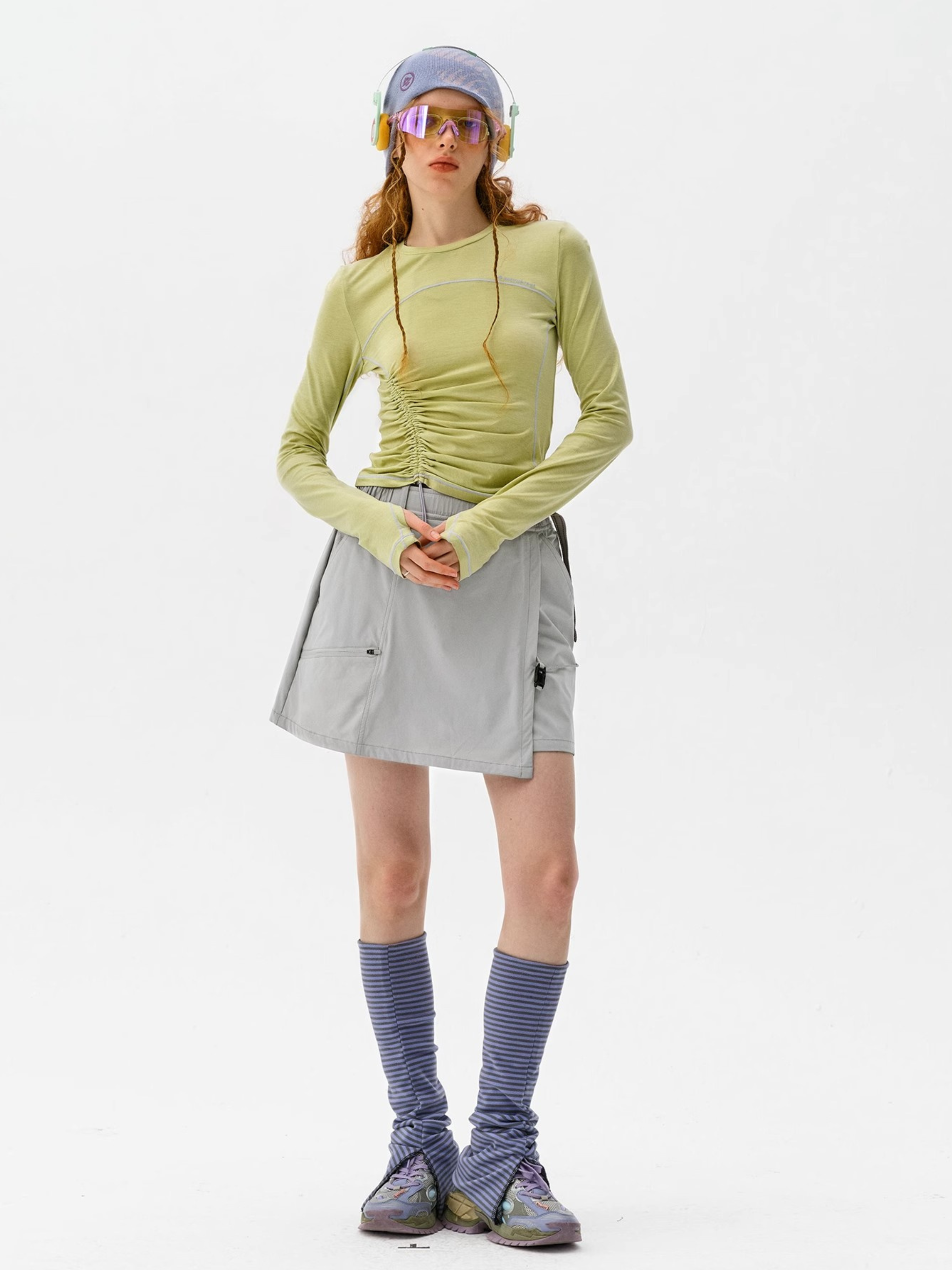 Cragnest - Women's 5A Antibacterial Wool Blend Ruched Quick-Dry T-Shirt