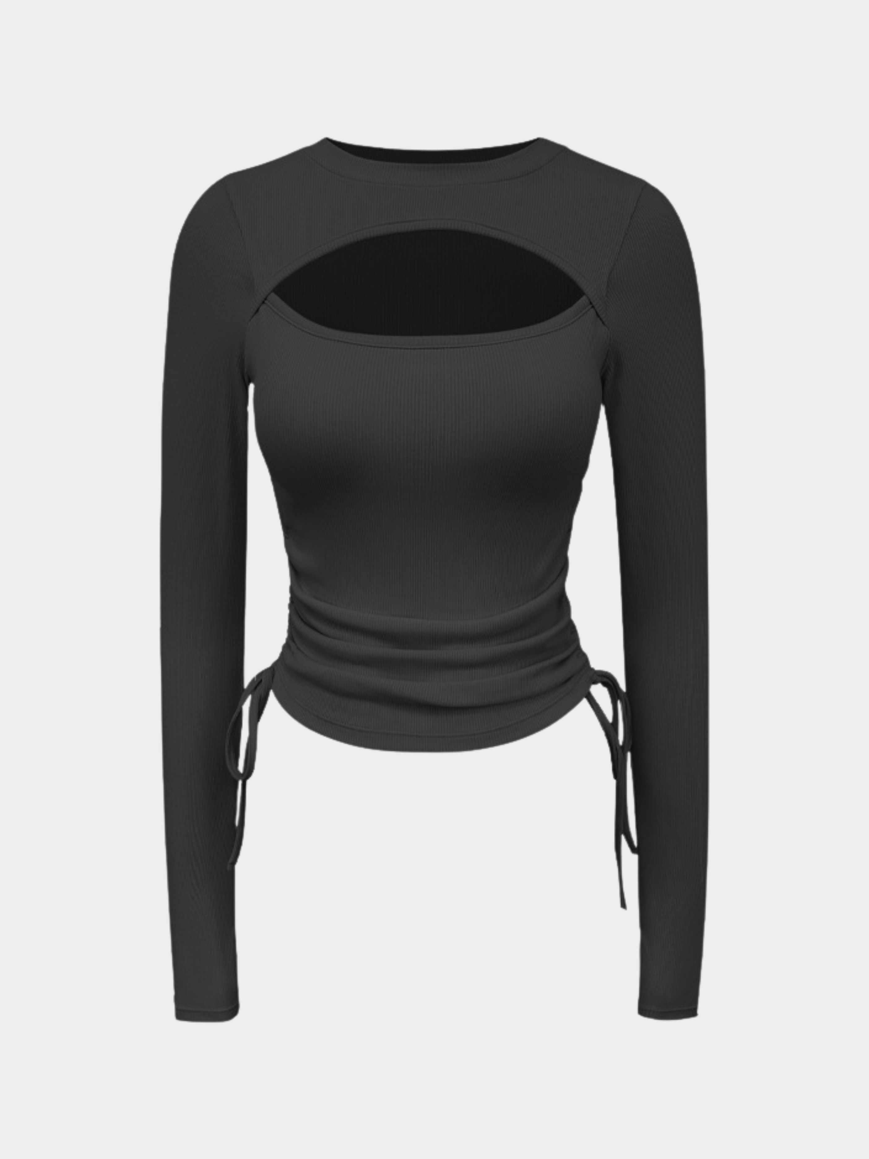 Ashbluff - Women's Hollow-Out Knit Built-In Bra Pads Base Layer Top