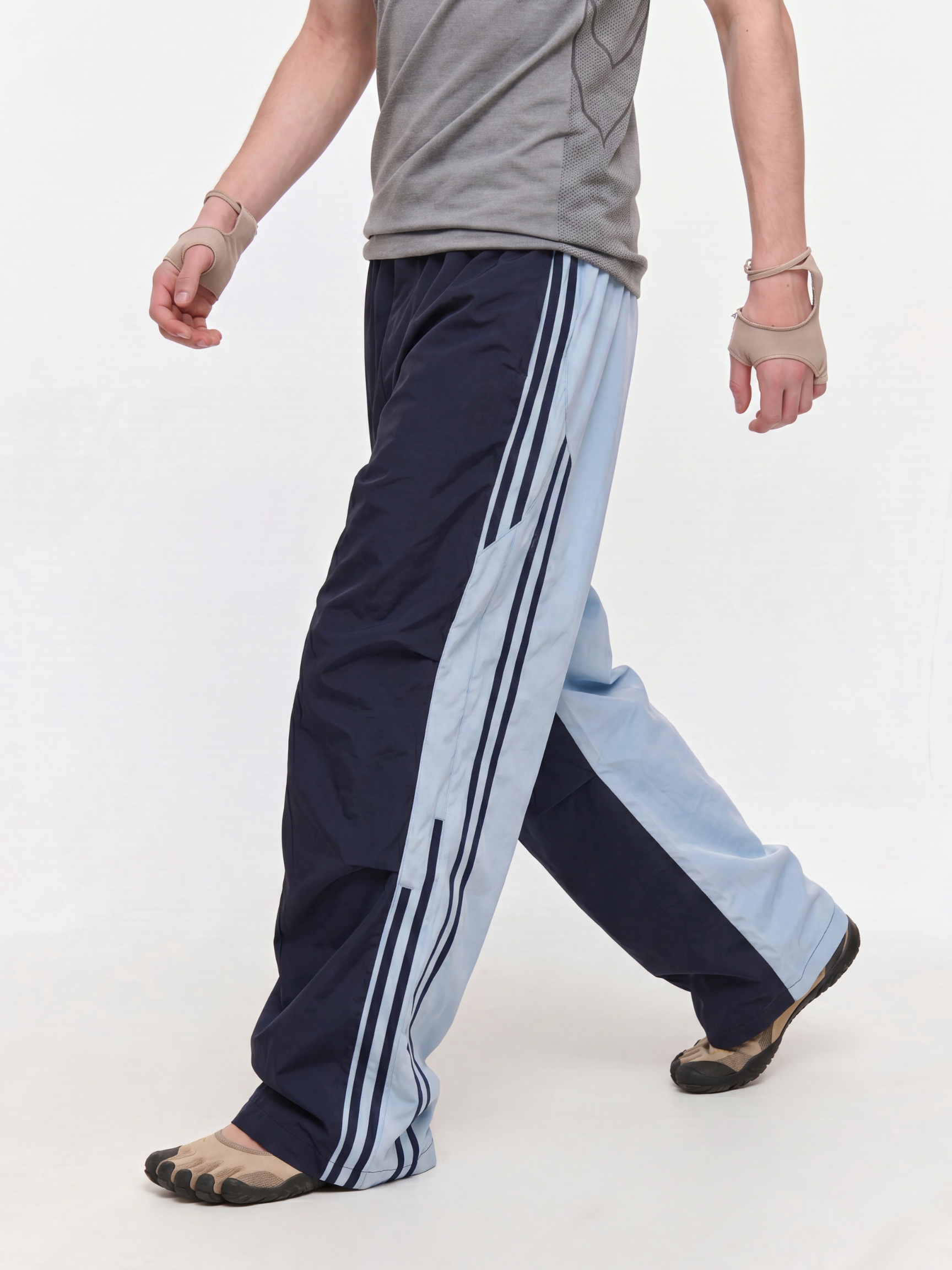 DriftFold - Unisex Water-Repellent Striped Colorblock Wide-Leg Pants