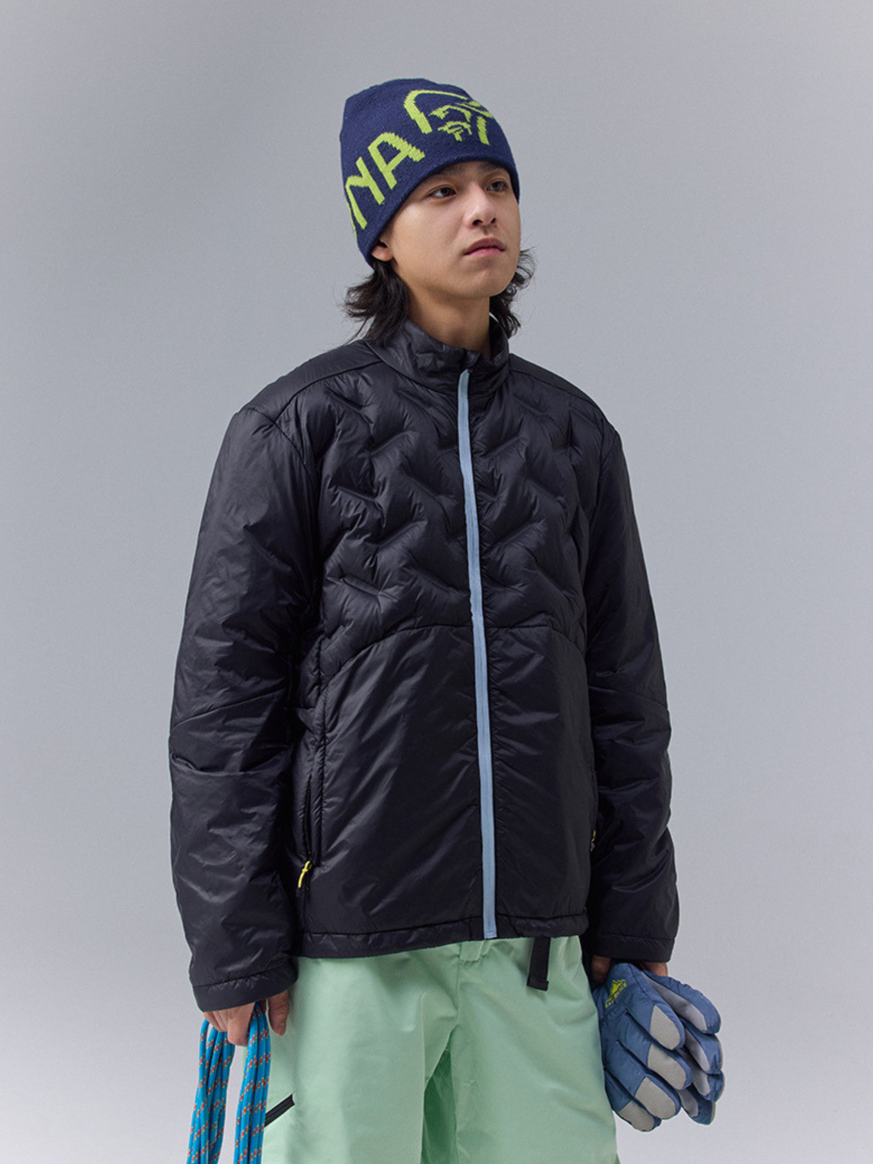 DryBench - Unisex Spliced Collar Outdoor Down Jacket