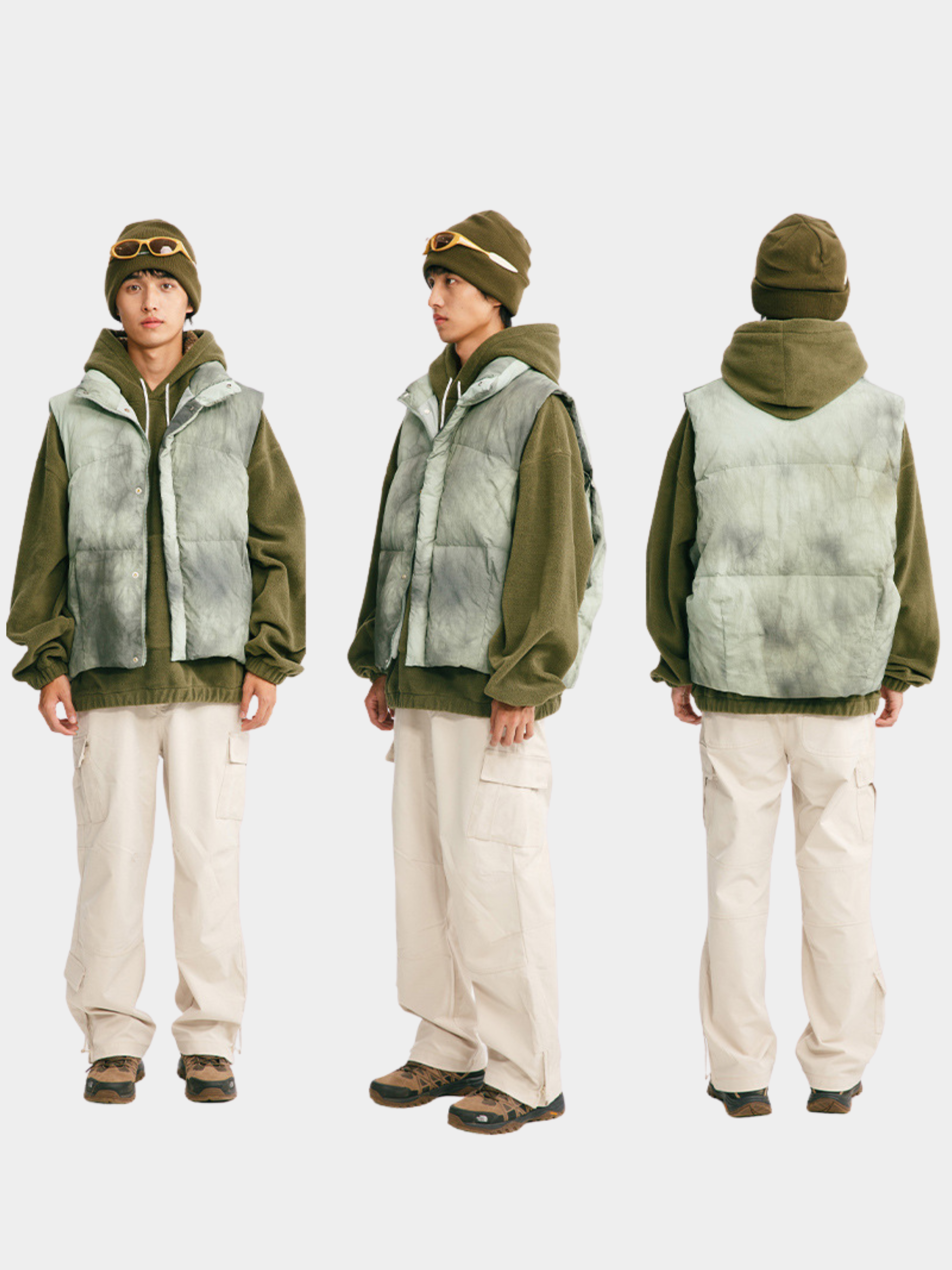 BluffTop - Unisex 90% White Duck Down Hand-Dyed Waterproof Down Vest GONGGAR SPORTS