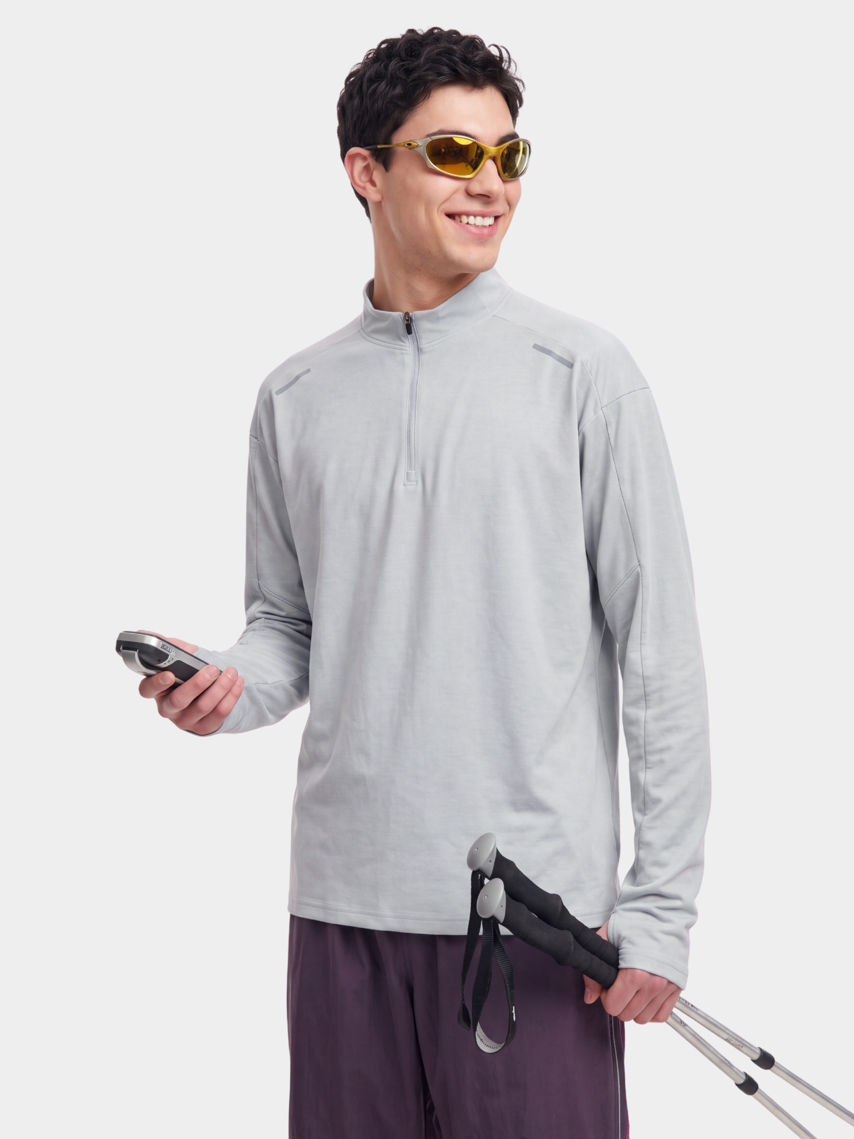 BreezeZip - Men's UPF40+ Quick-Dry Half-Zip Breathable T-Shirt