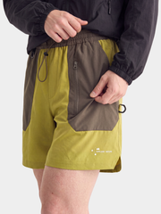 BaseCooler - Men's Water-Repellent Color-Block Patchwork 5-Inch Shorts