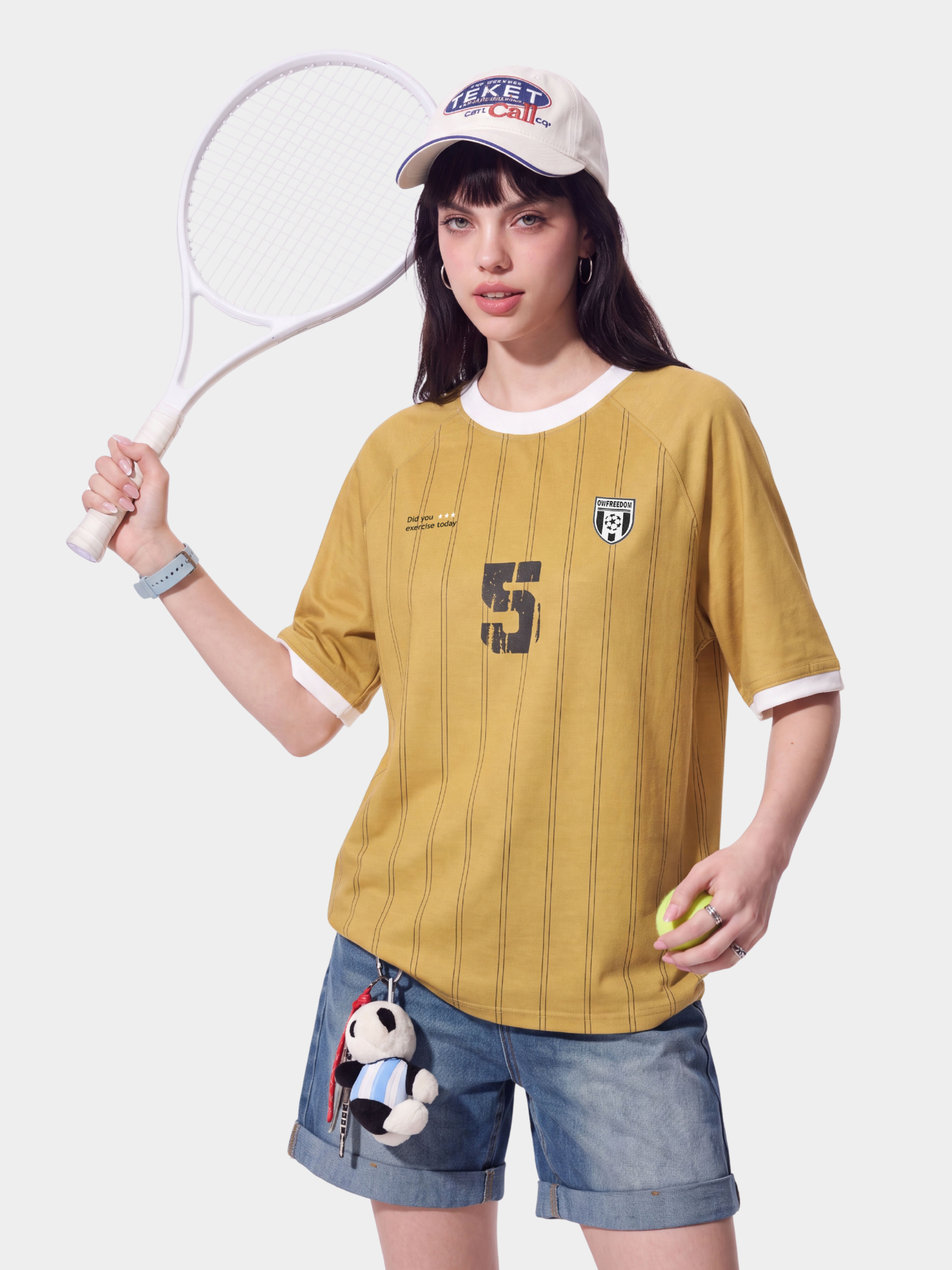LineGlide - Women's Contrast Raglan Stripe Soccer Jersey T-Shirt