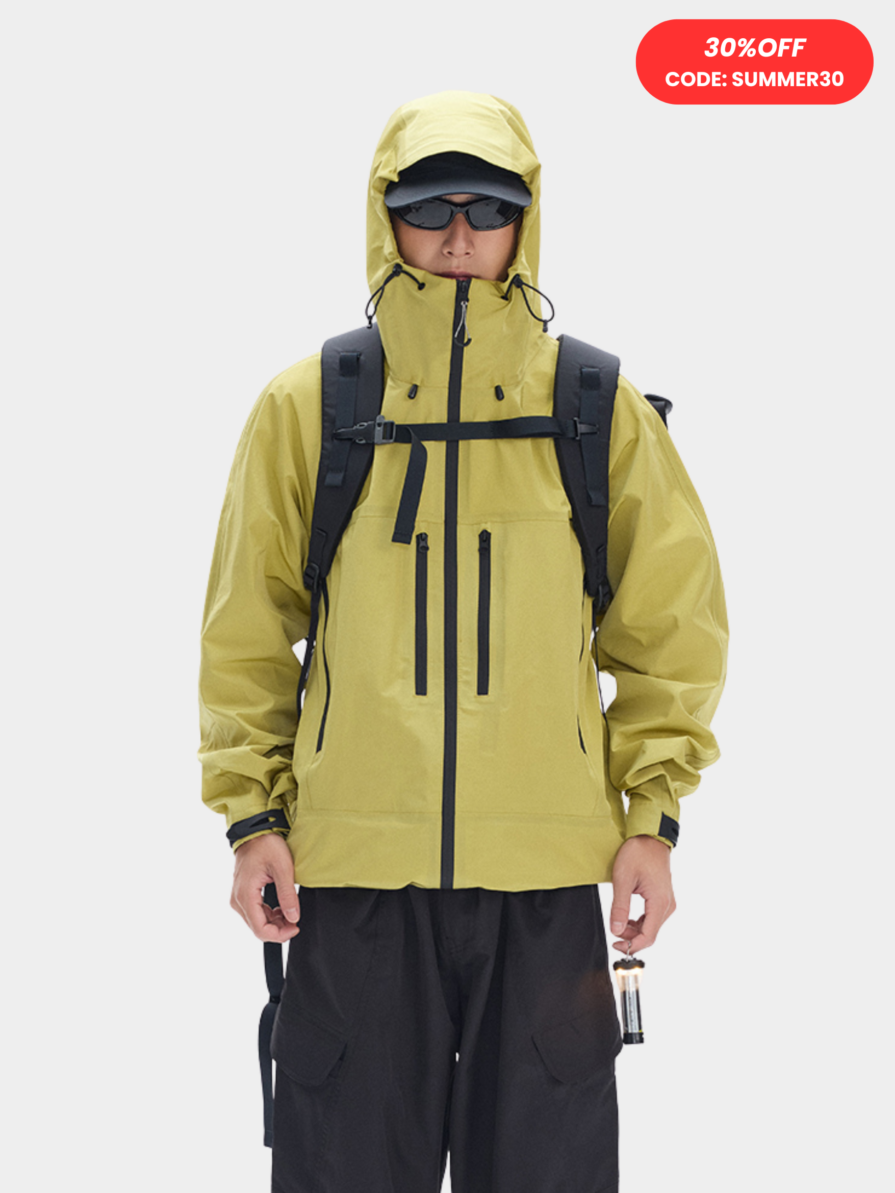 AshLine - Unisex DuPont™ Teflon 3-in-1 Hard Shell Waterproof Jacket