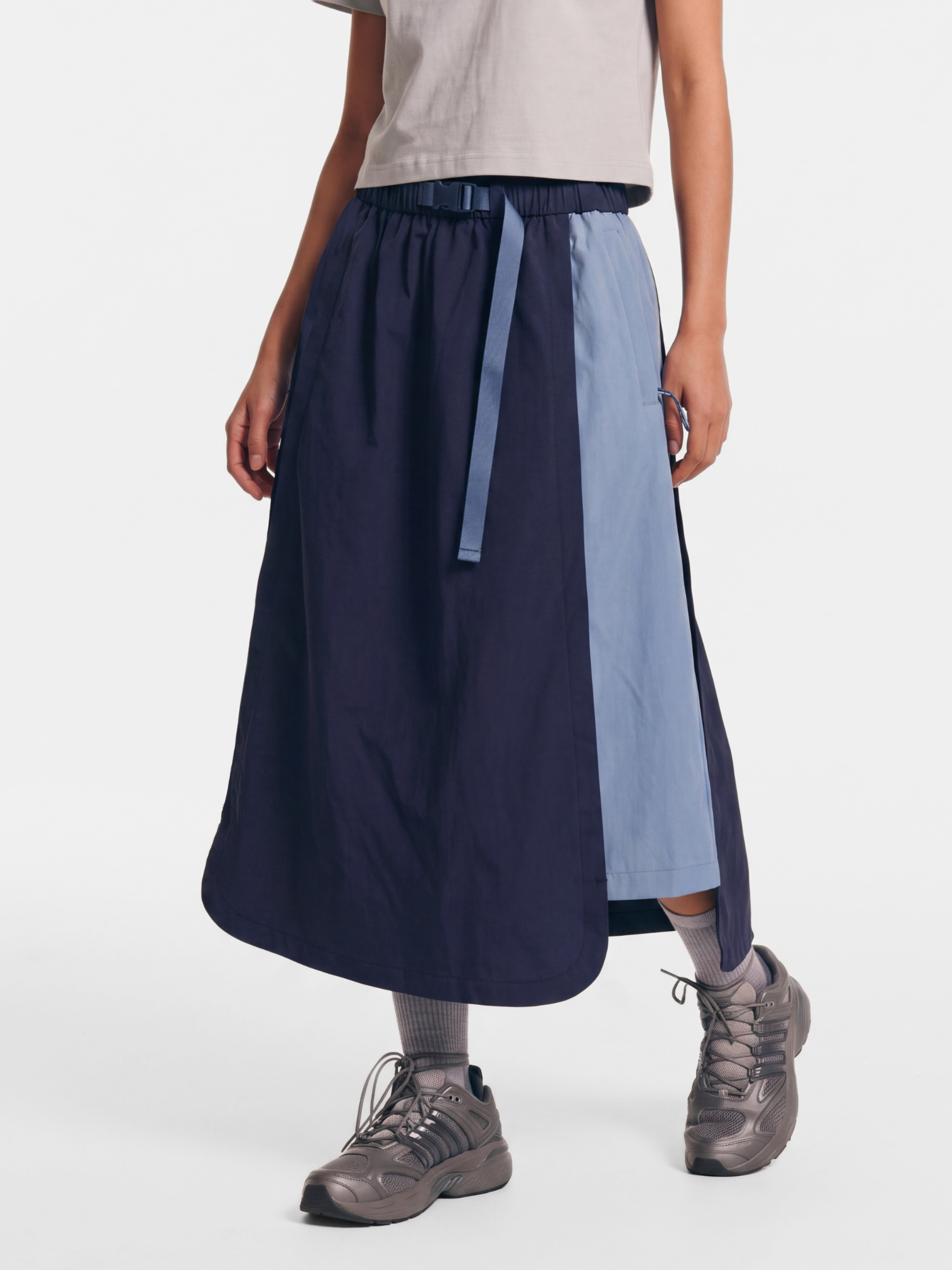ScuffDrape - Women's Teflon® Water-Repellent Color-Block A-Line Skirt