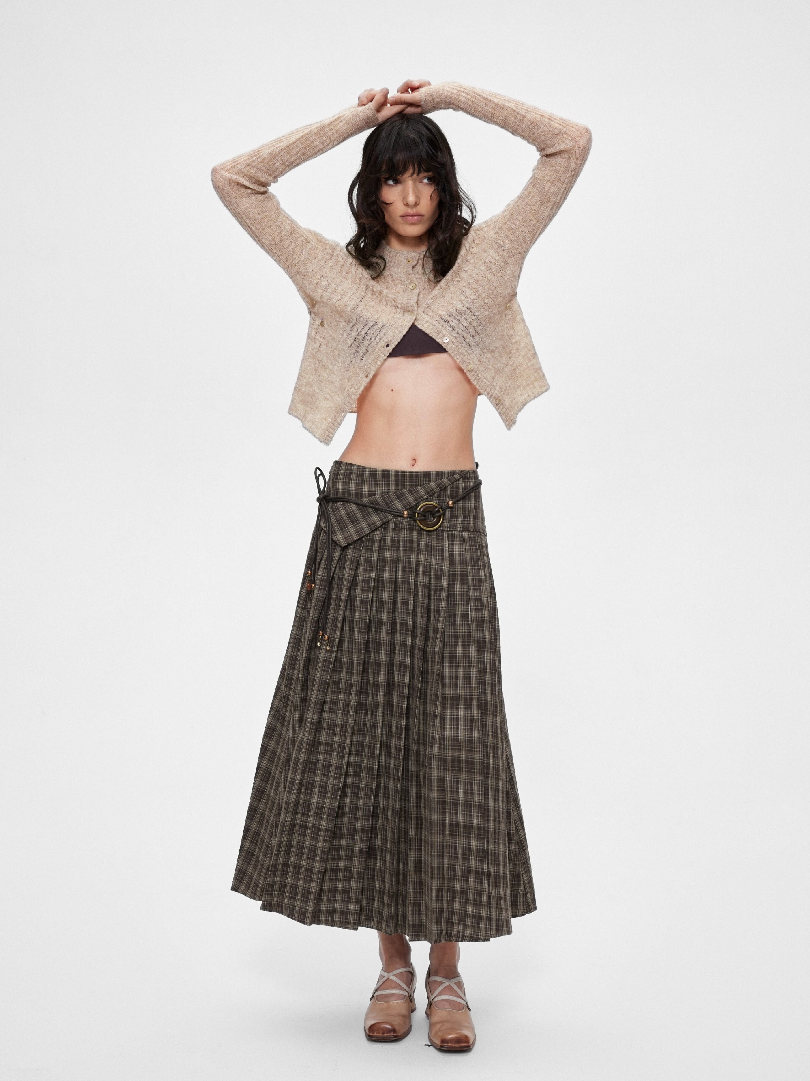 Ashglow - Women's Wool-Mohair Blend Buttoned Sweater