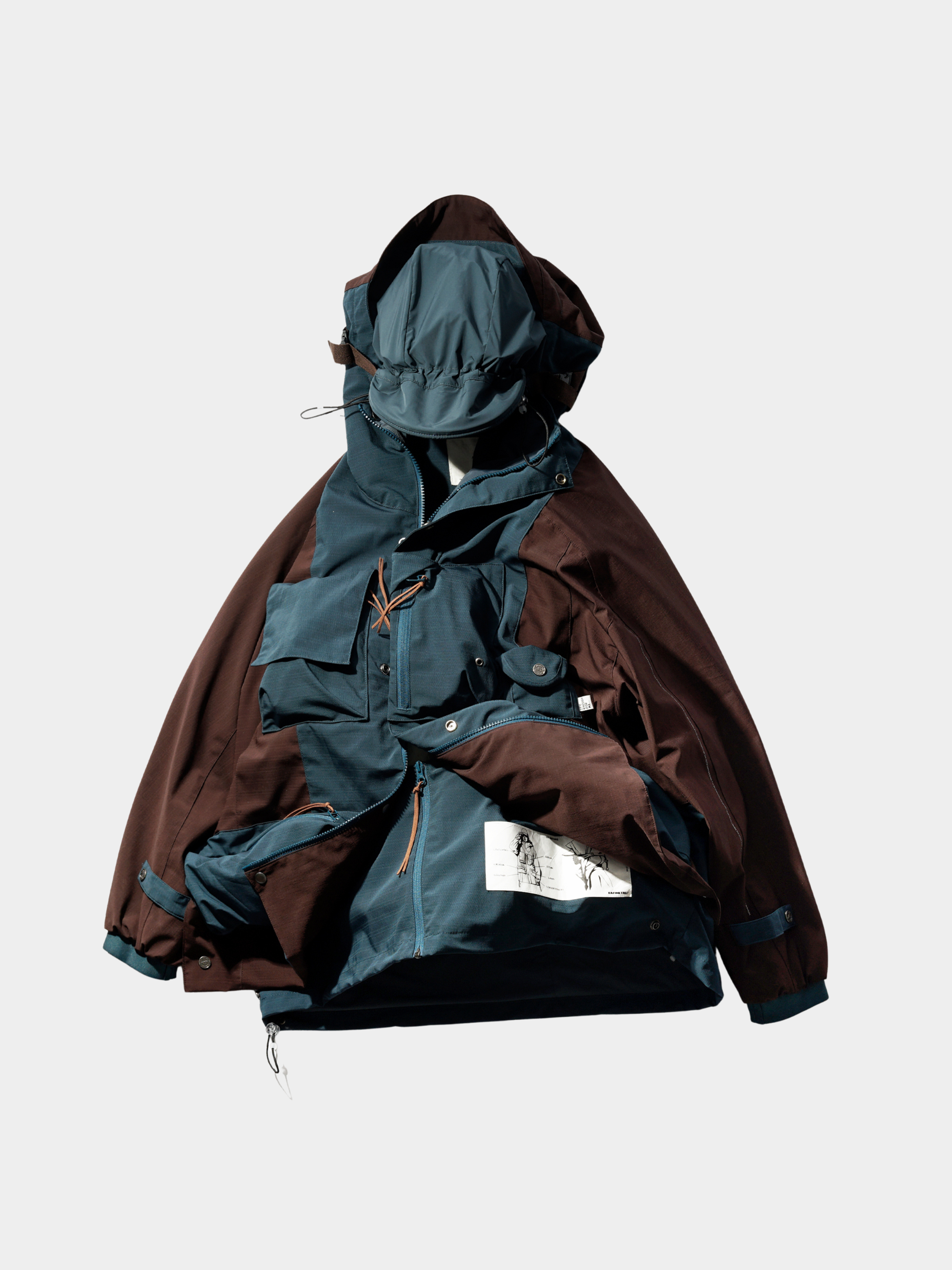 HeatFlask - Men's Color-Block Dual-Hood Teflon® 3-Proof Functional Jacket