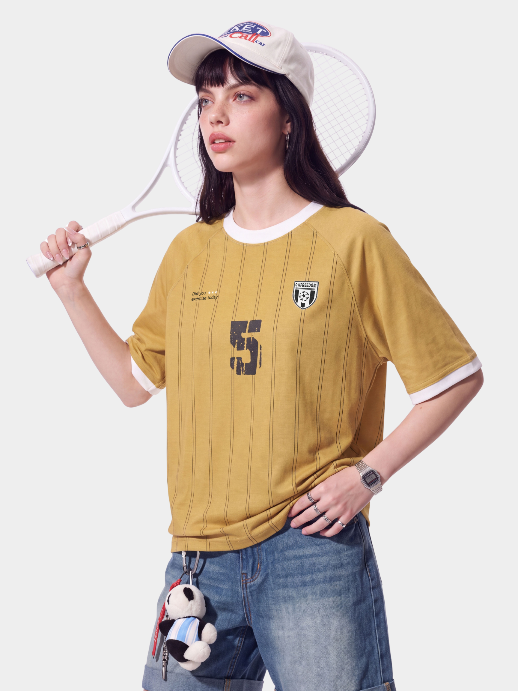 LineGlide - Women's Contrast Raglan Stripe Soccer Jersey T-Shirt
