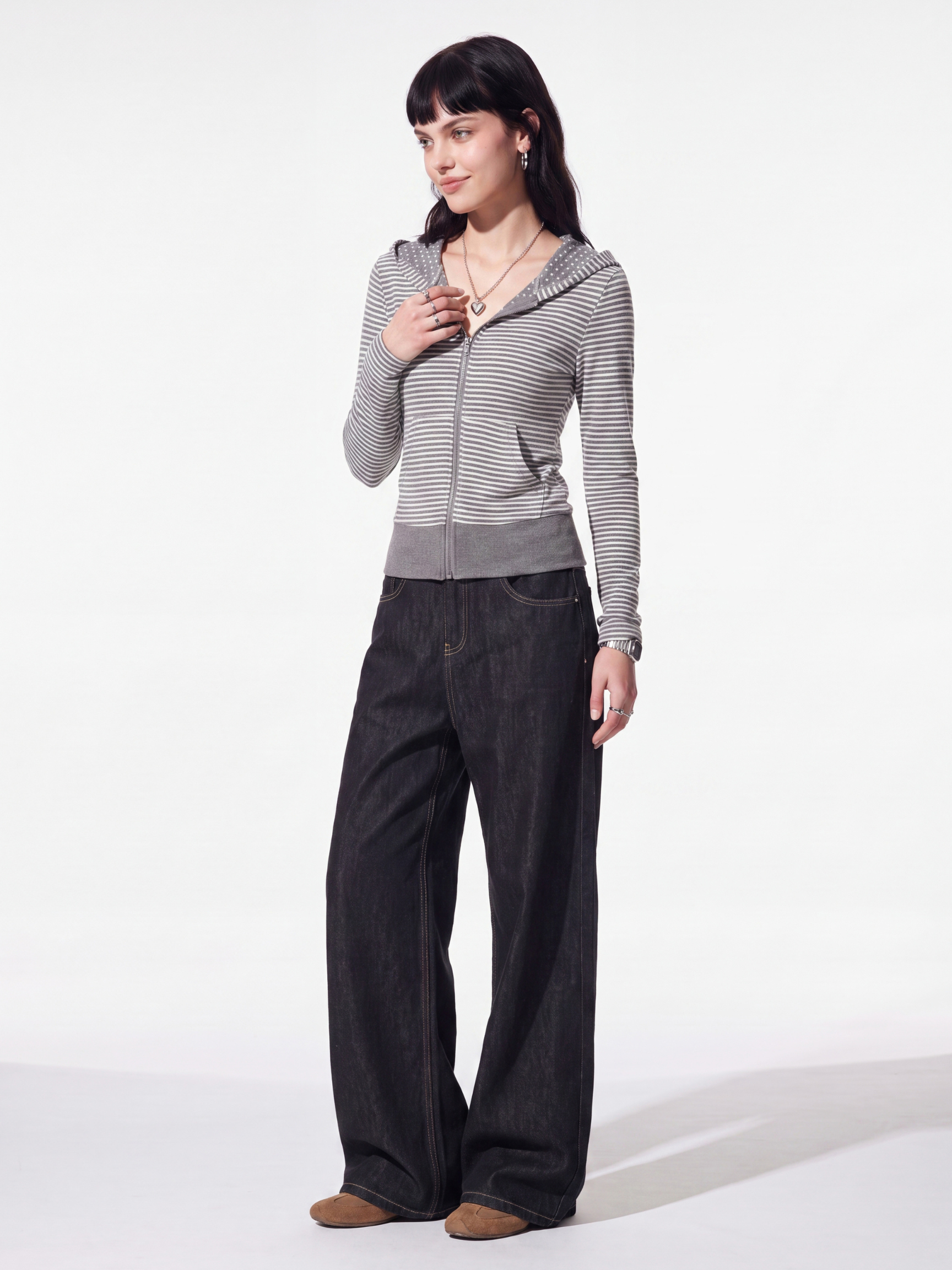 FlipStripe - Women's Reversible Stripe & Spot Print Jacket