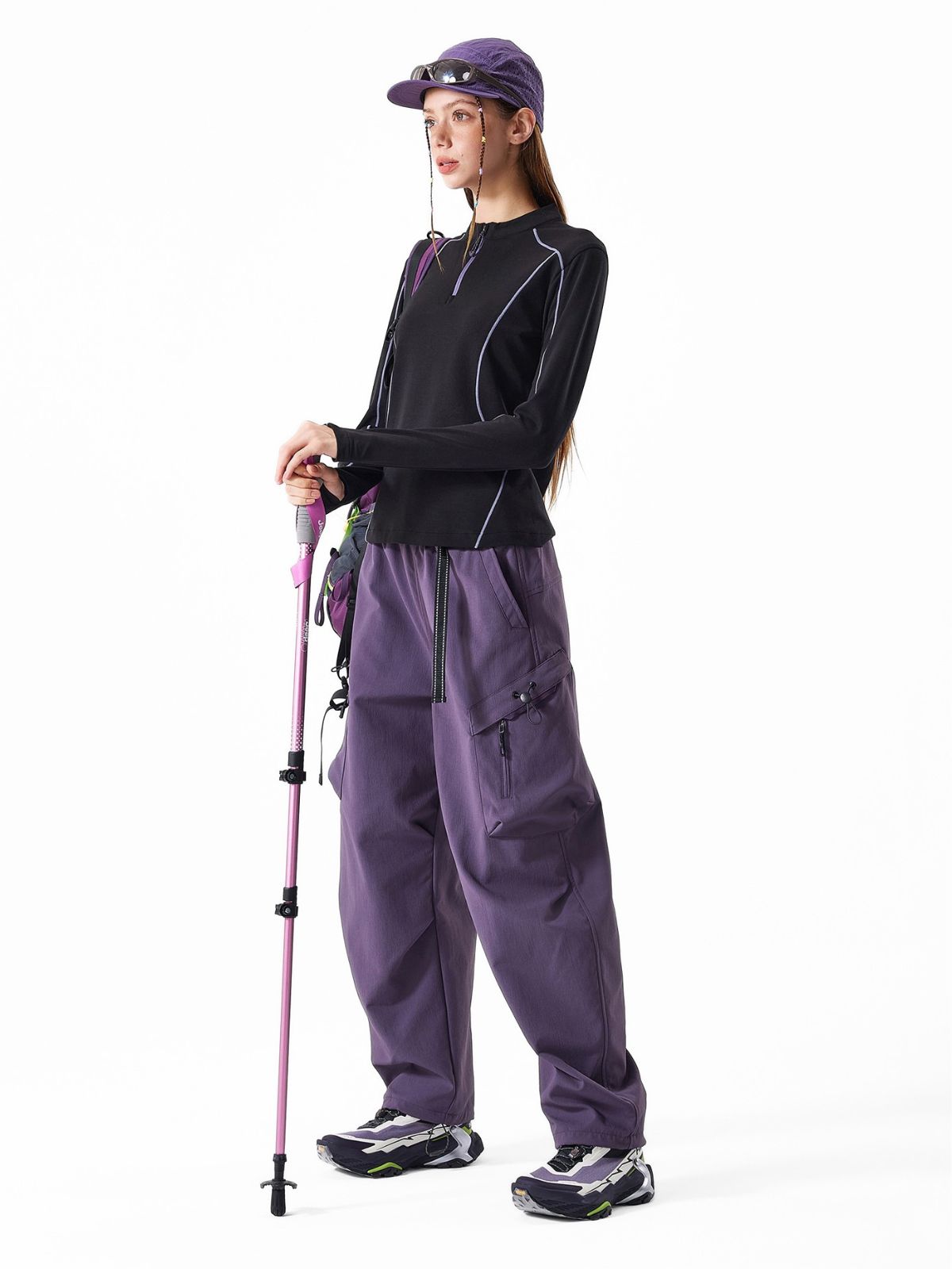 HawkTract - Women's UPF 50+ Antibacterial Quick-Dry Half-Zip T-Shirt