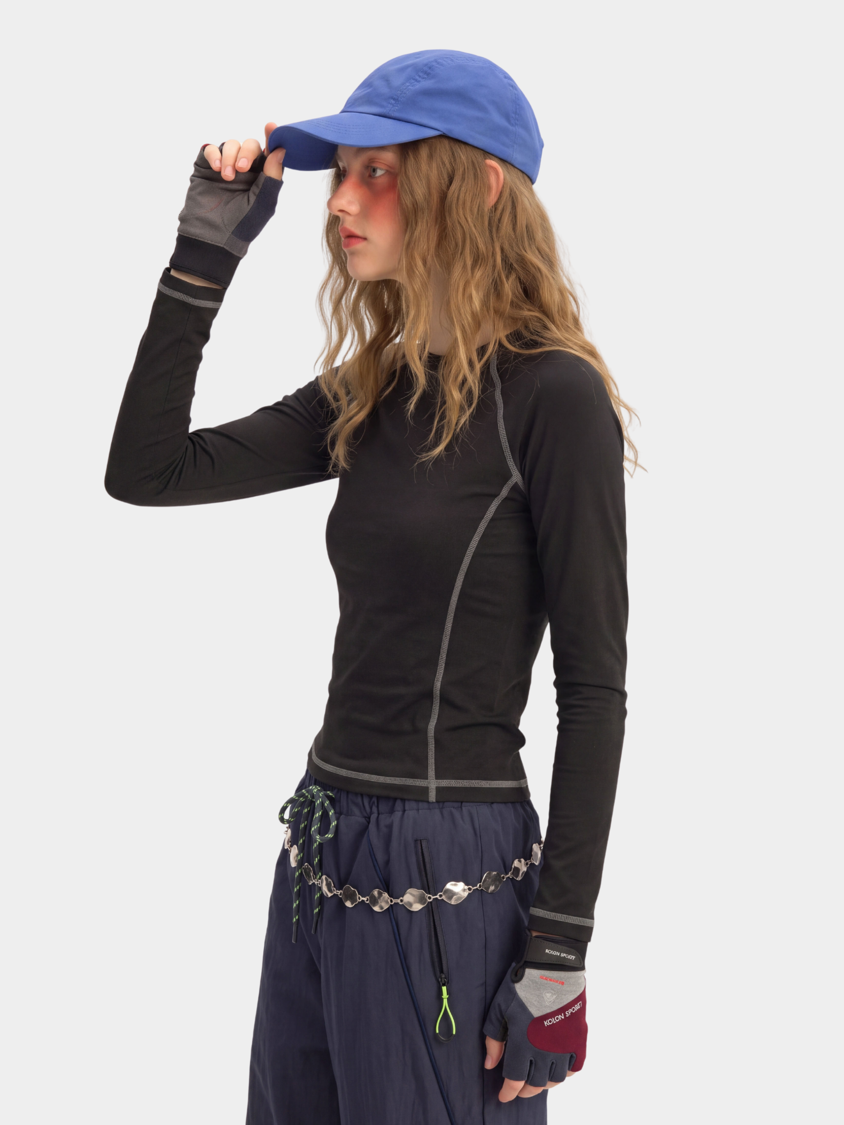 StitchFit - Women's Contrast Stitch Slim Fit Quick-Dry Long Sleeve Top