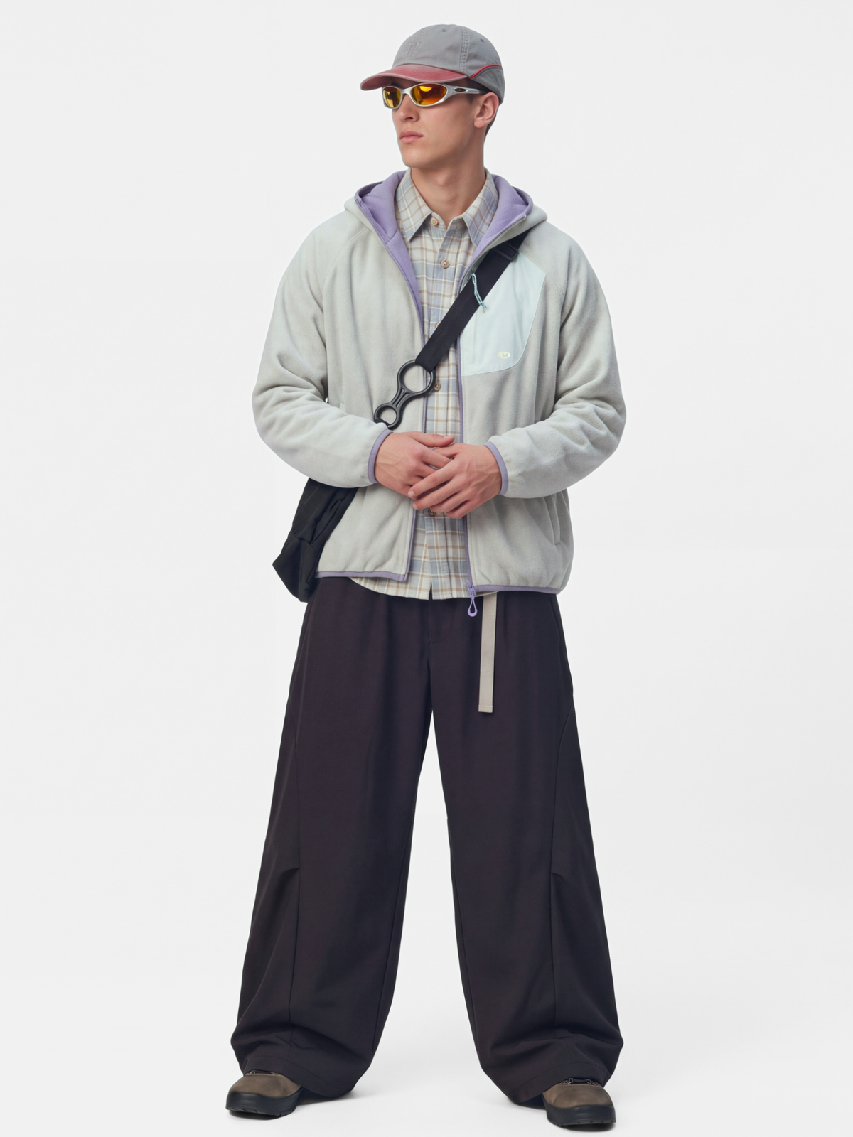 FlipMist - Stretch Elastic-Waist Straight-Leg Utility Pants