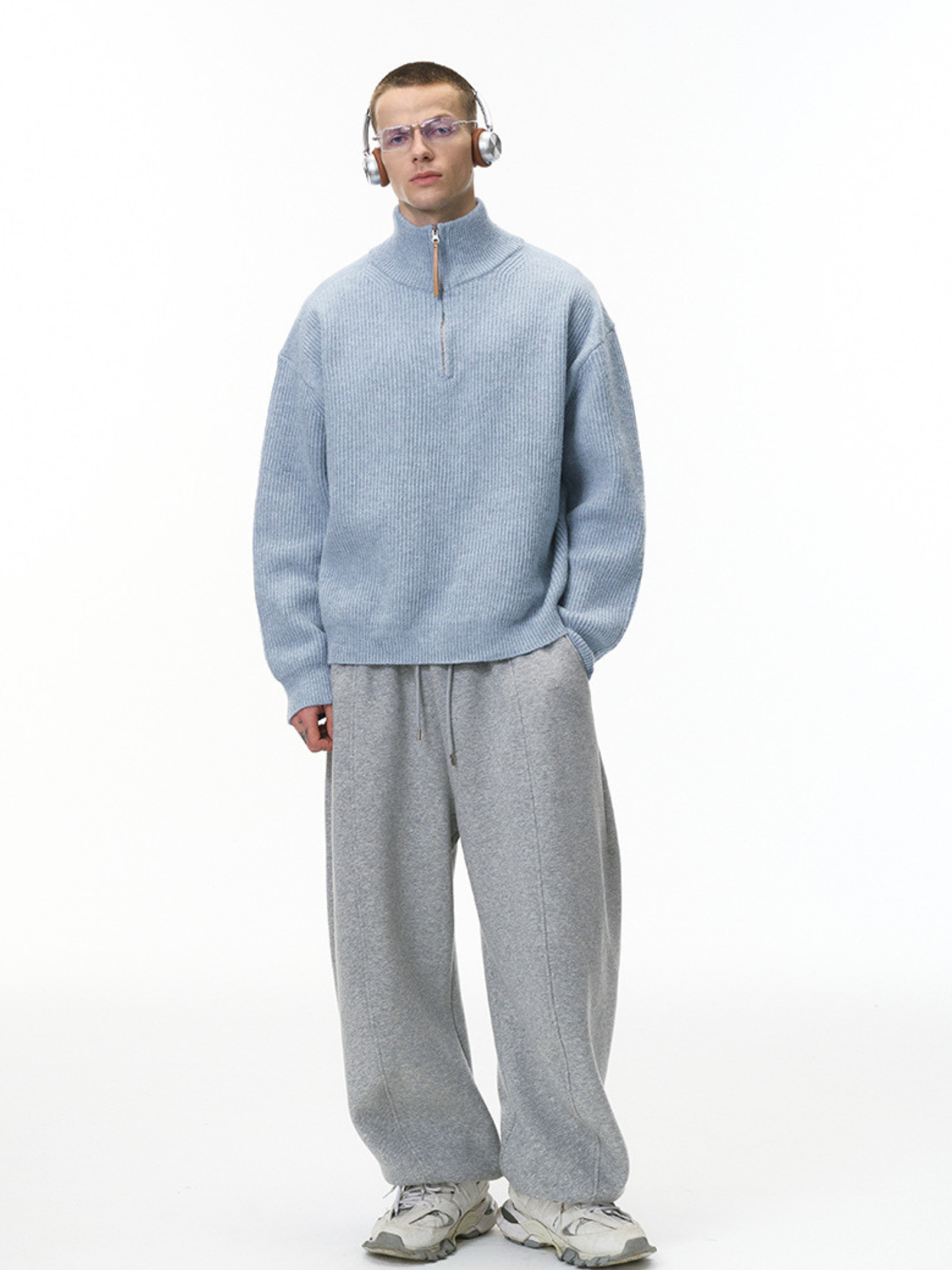 Thistle - Half-Zip High-Neck Knit Sweater