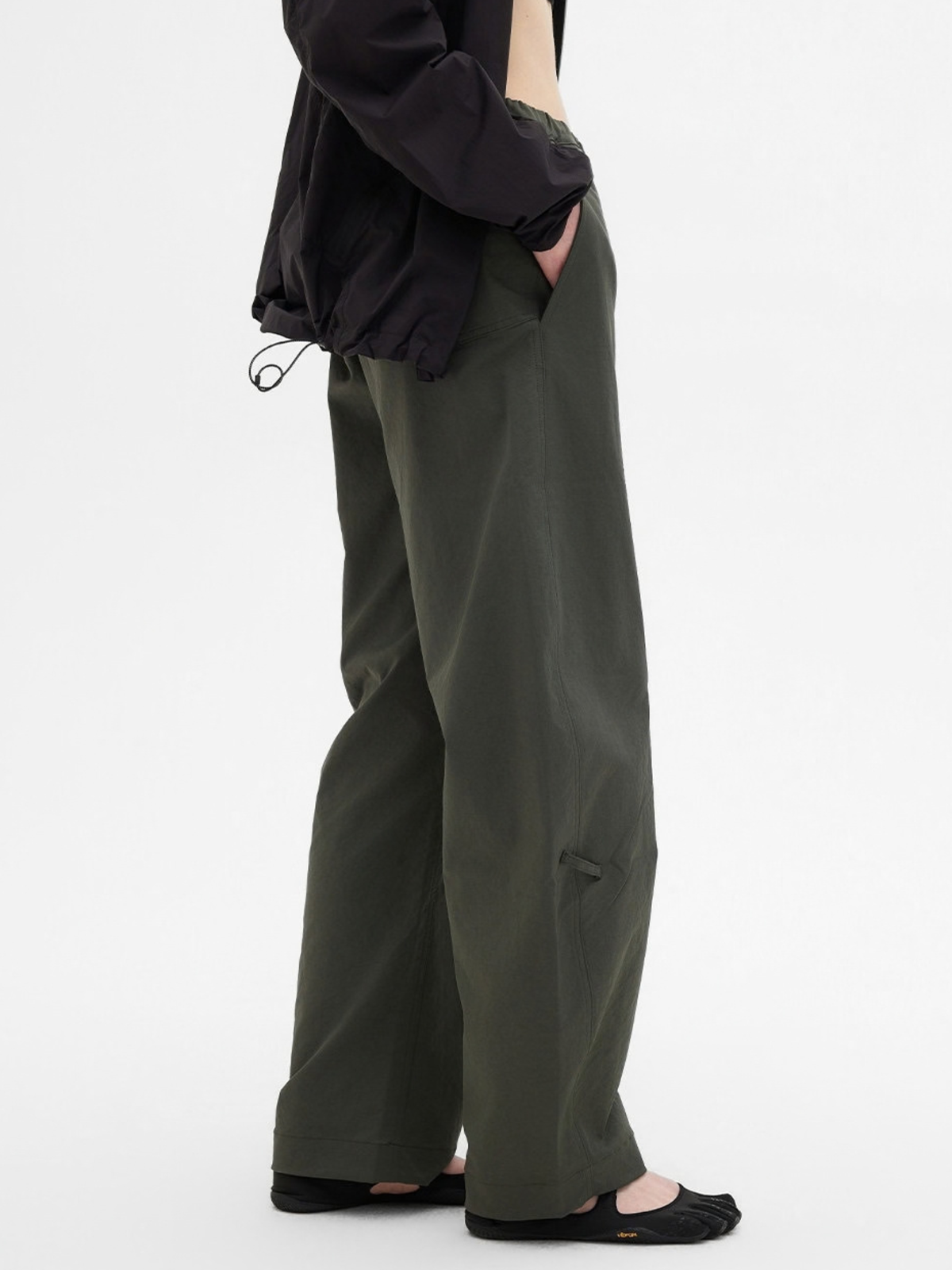 RiseDrift - Unisex Wrinkle-Resistant High-Waist Curved-Leg Pants