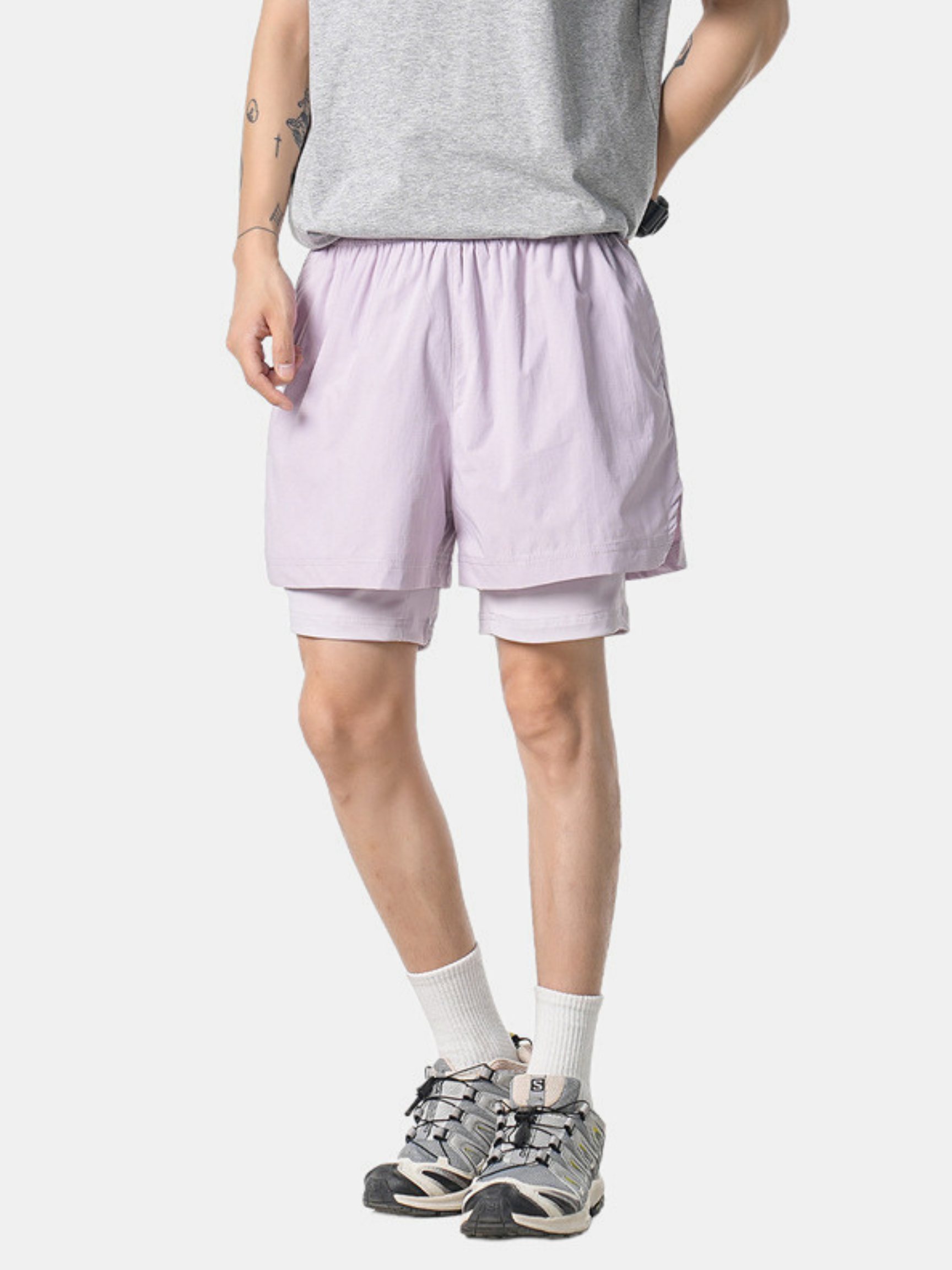 StillBay - Unisex 2-in-1 Ripstop Lightweight Athletic Shorts