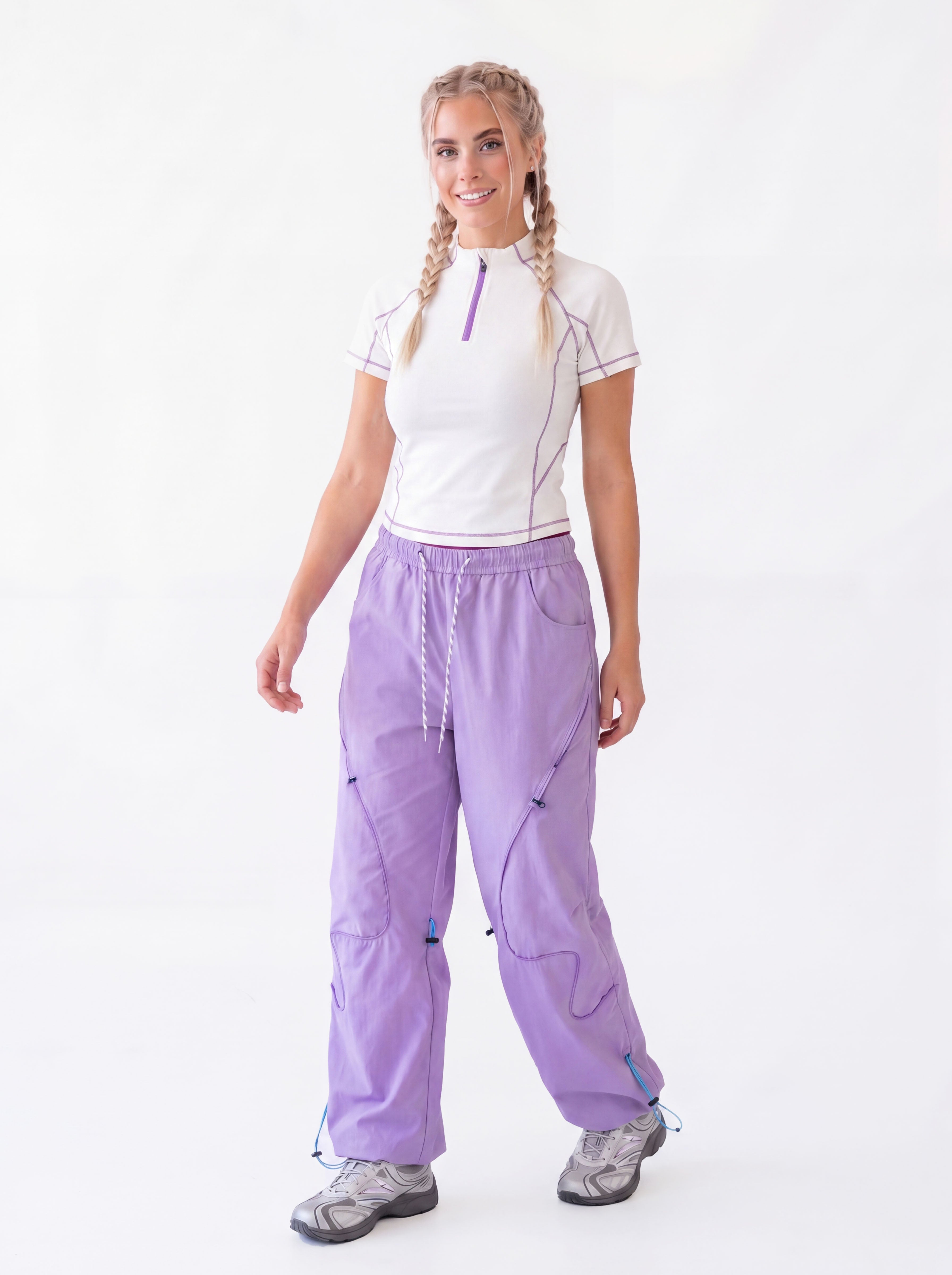 CloudWisp - Women's Quick-Dry Half-Zip Stand Collar T-Shirt