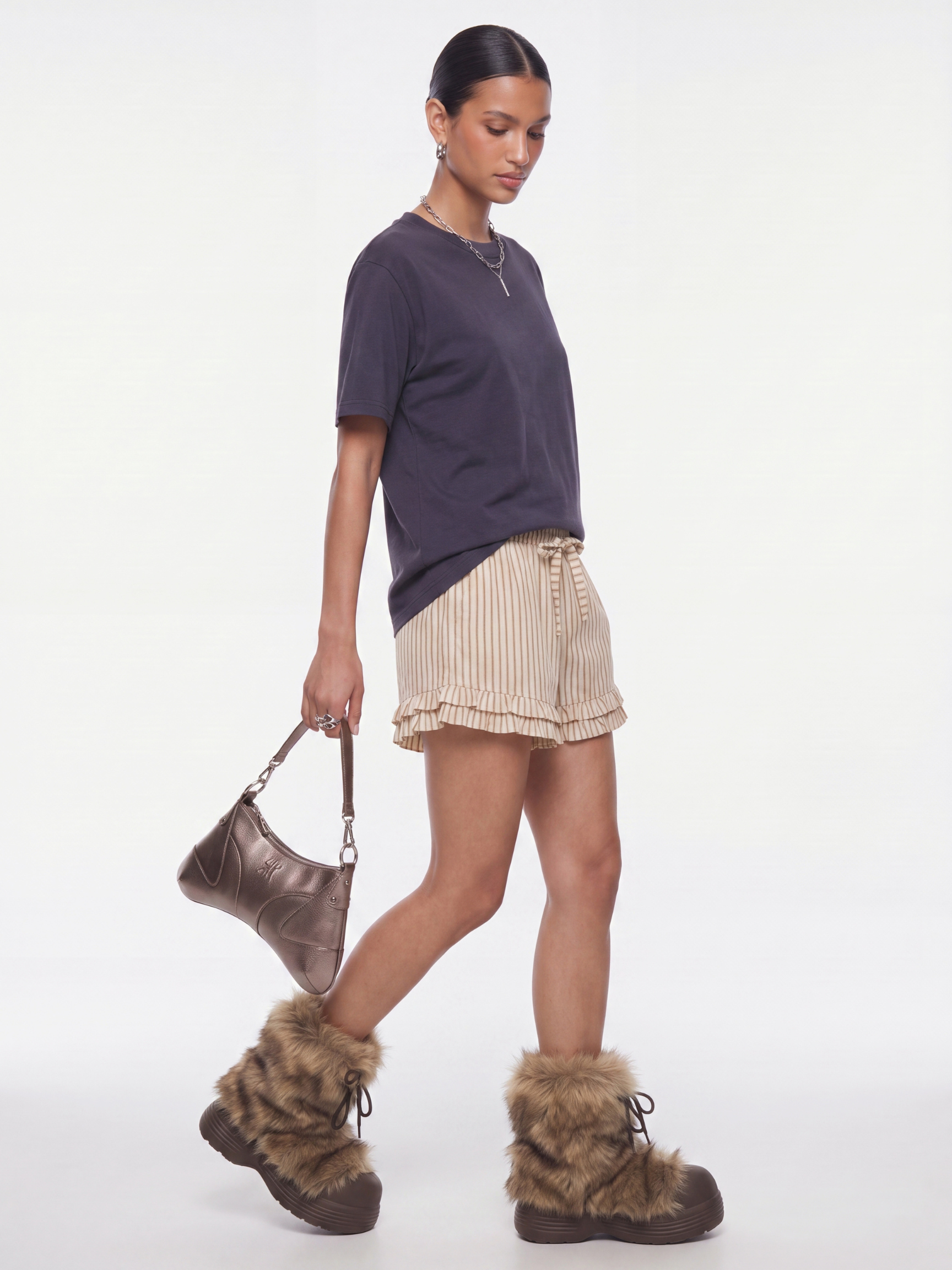 Bubble - Women's Contrast Stripe Drawstring Shorts