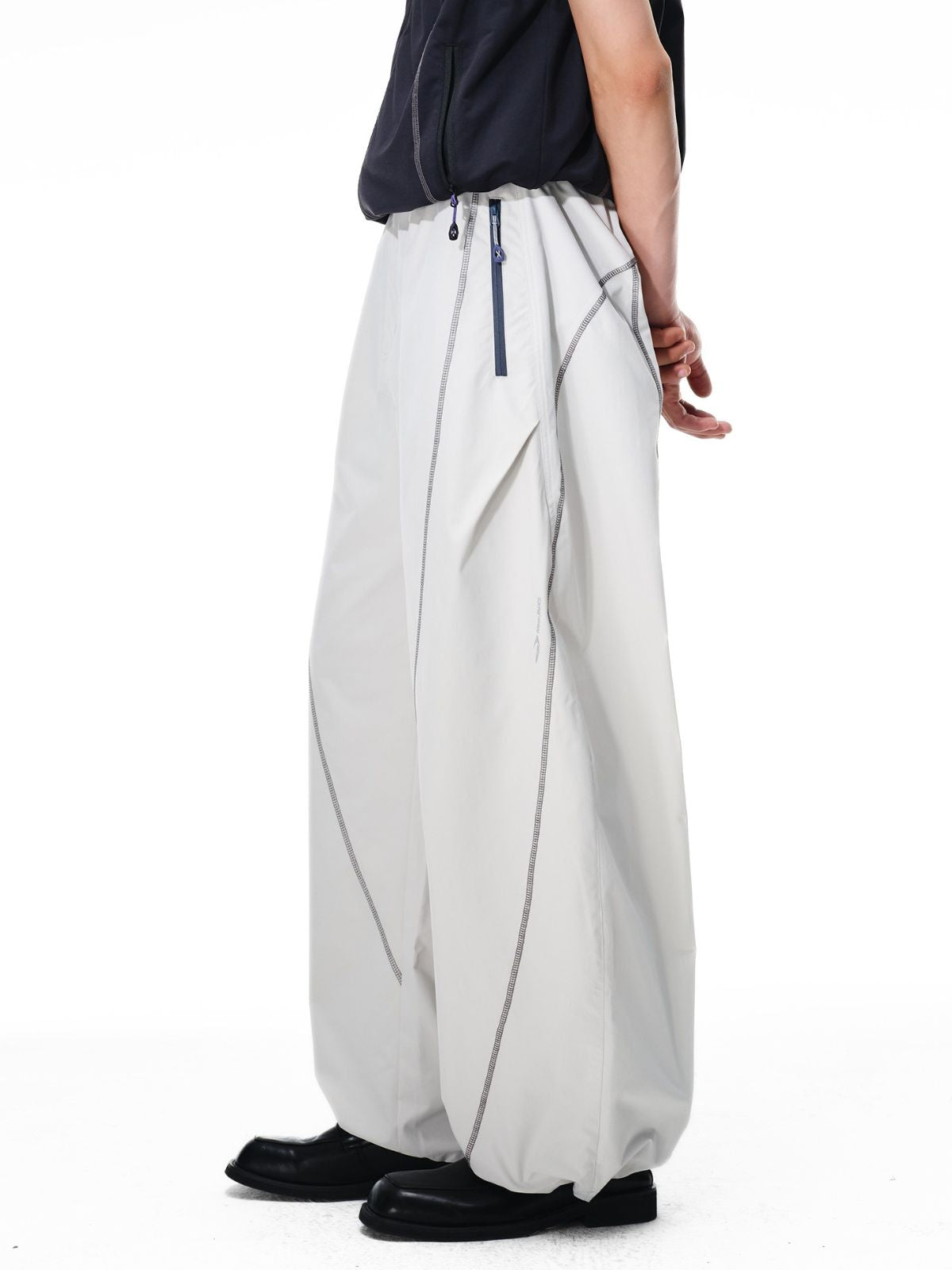 Cavefault - Water-Repellent Color-Block Curved-Leg Pants
