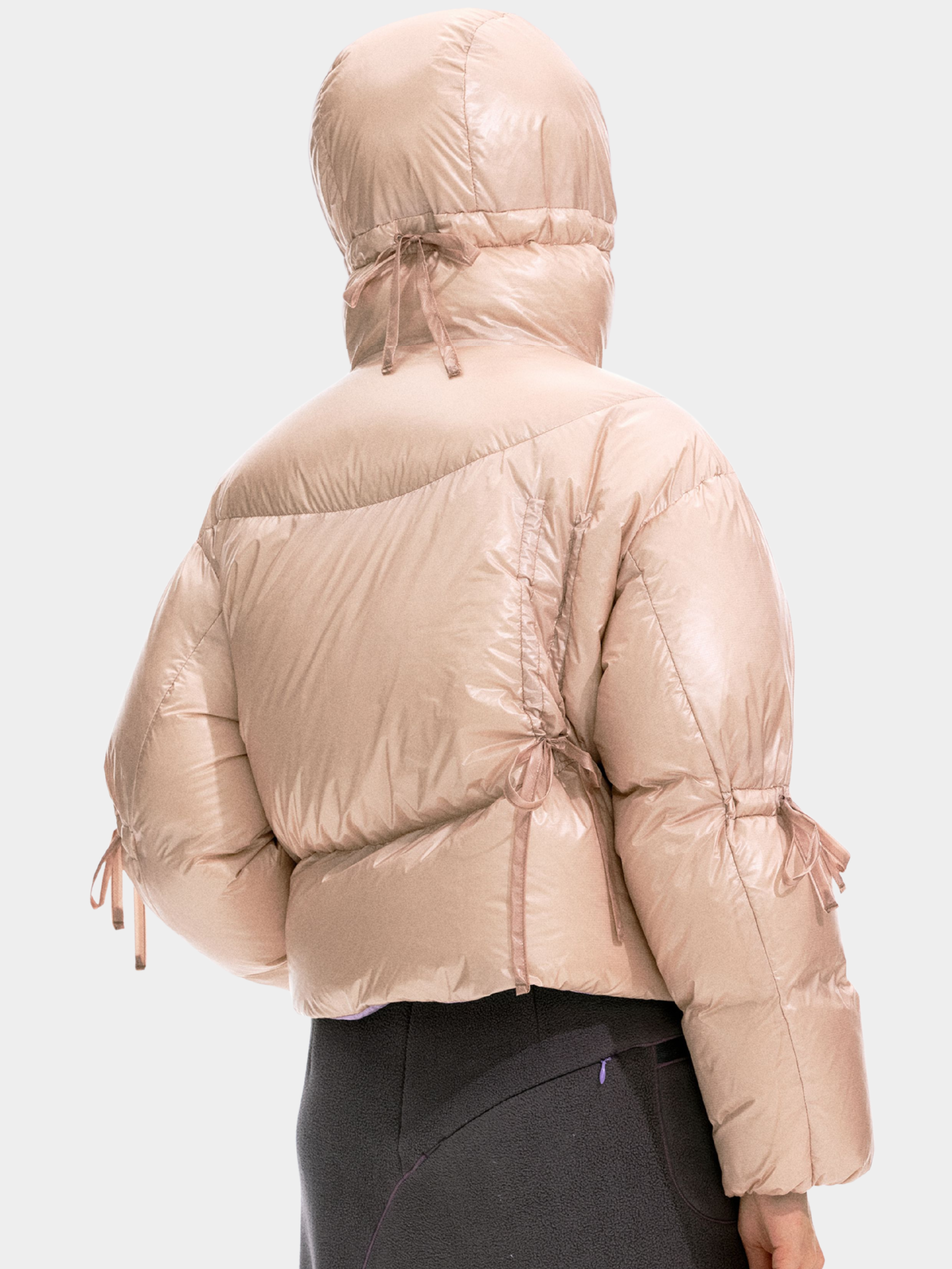 Ironfrost - Women's 90% White Duck Down Color-Blocked Short Puffer Jacket