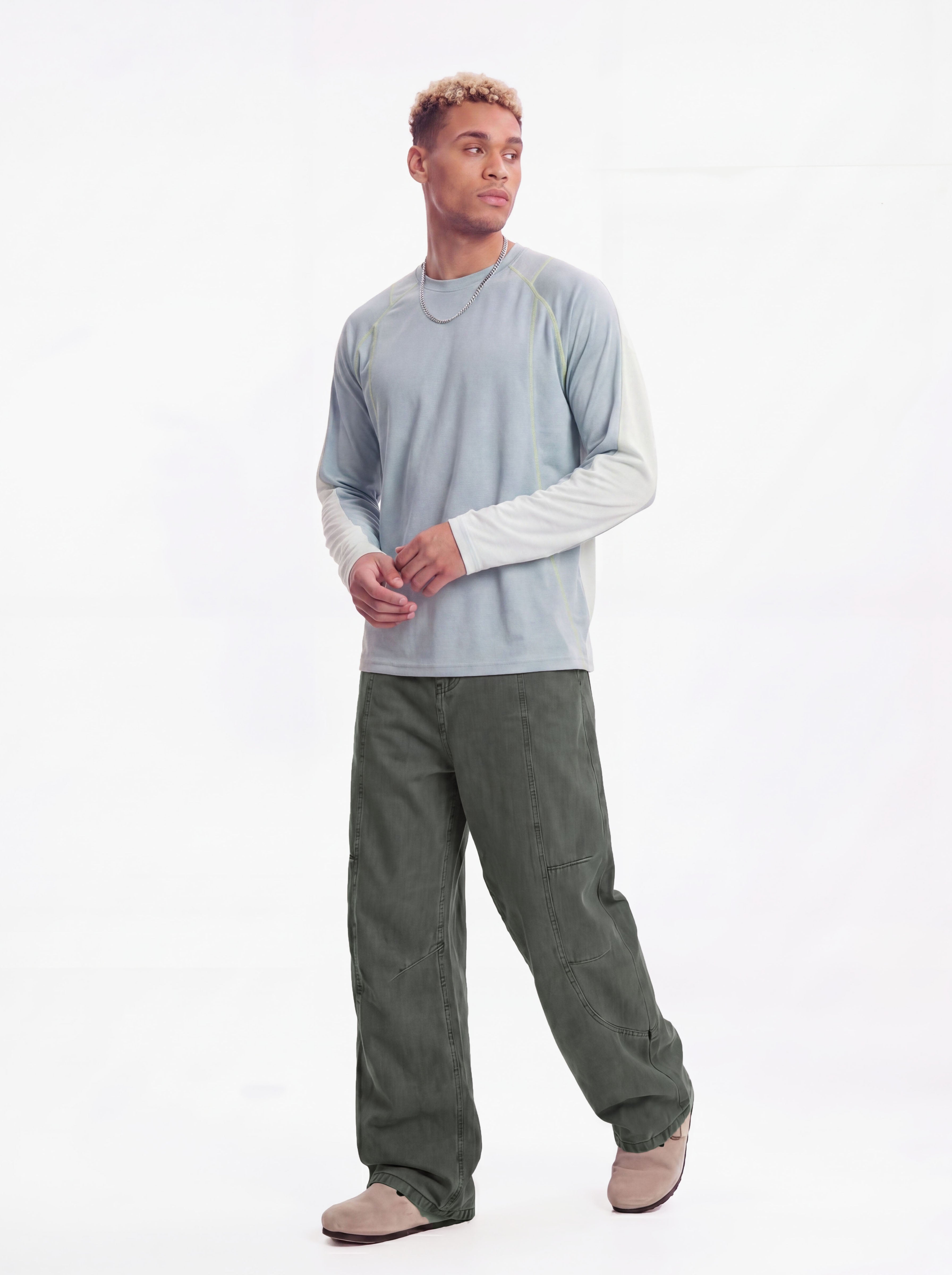 Dewpoint - Button Straight-Leg Wide Cargo Pants