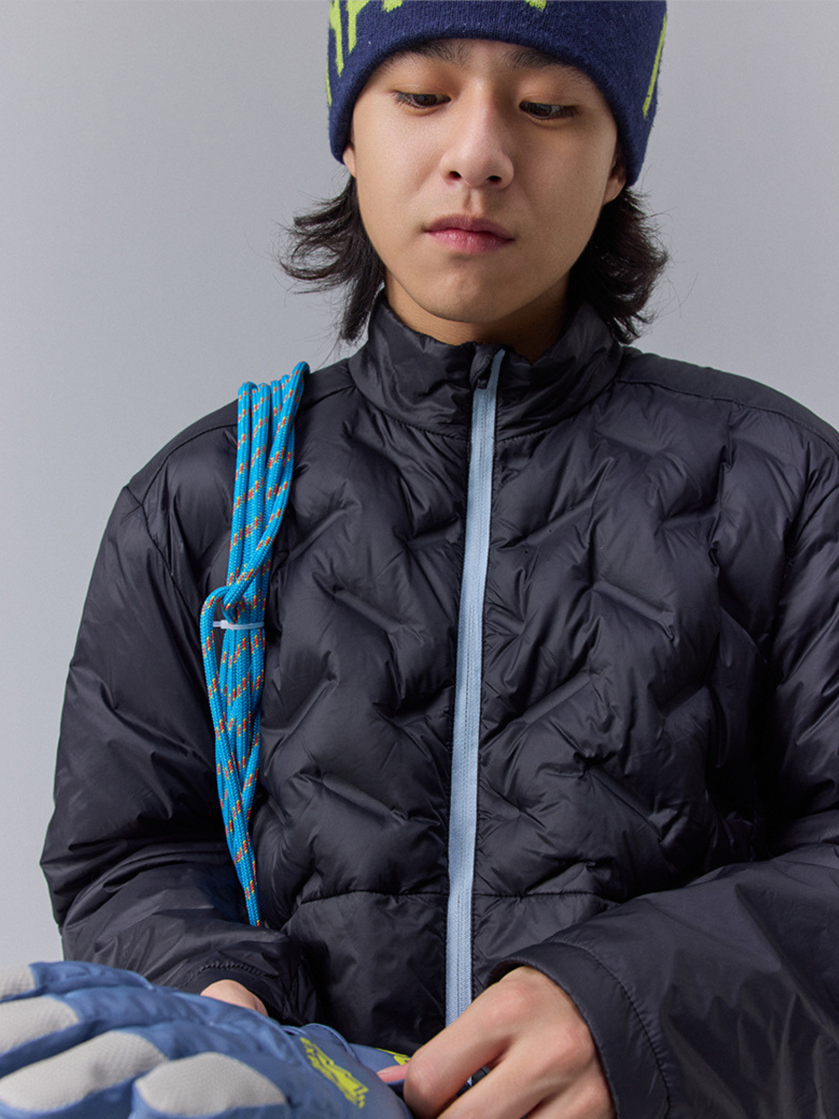 DryBench - Unisex Spliced Collar Outdoor Down Jacket