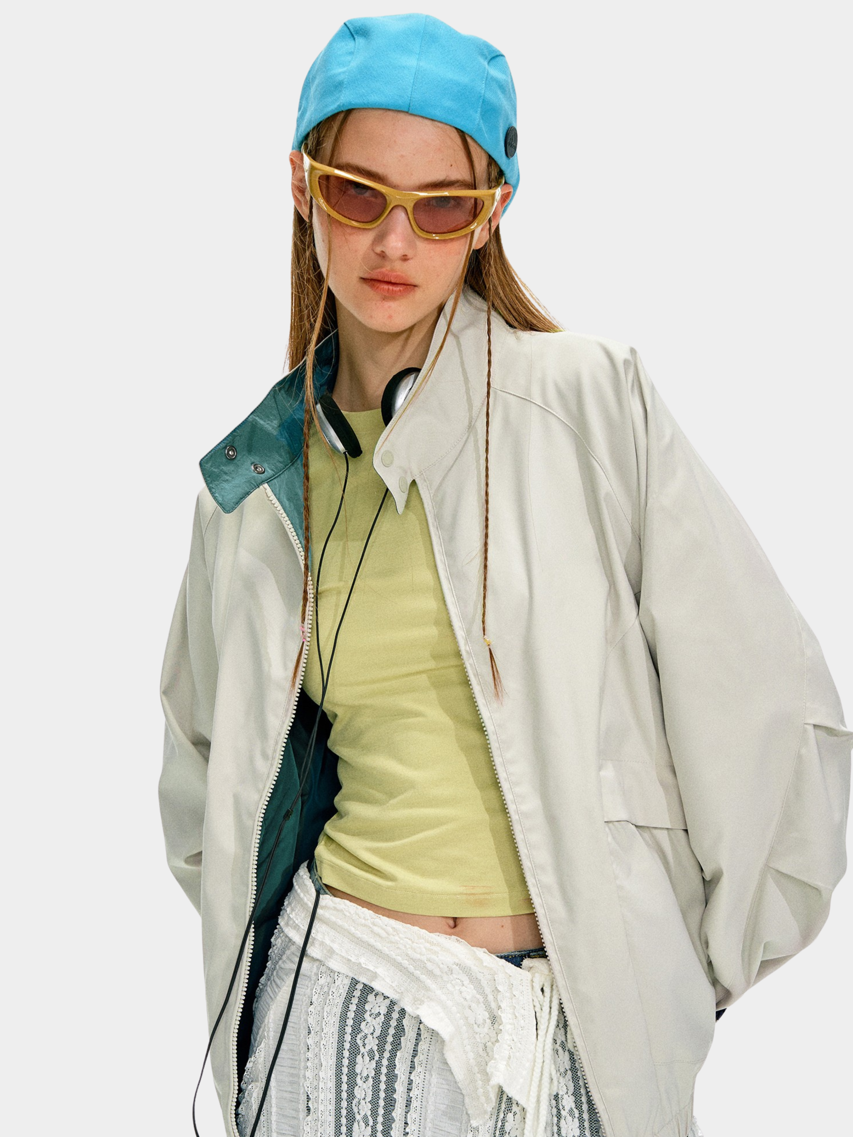 Firewhisper - Unisex Colorblock Stand-Collar Harrington Jacket