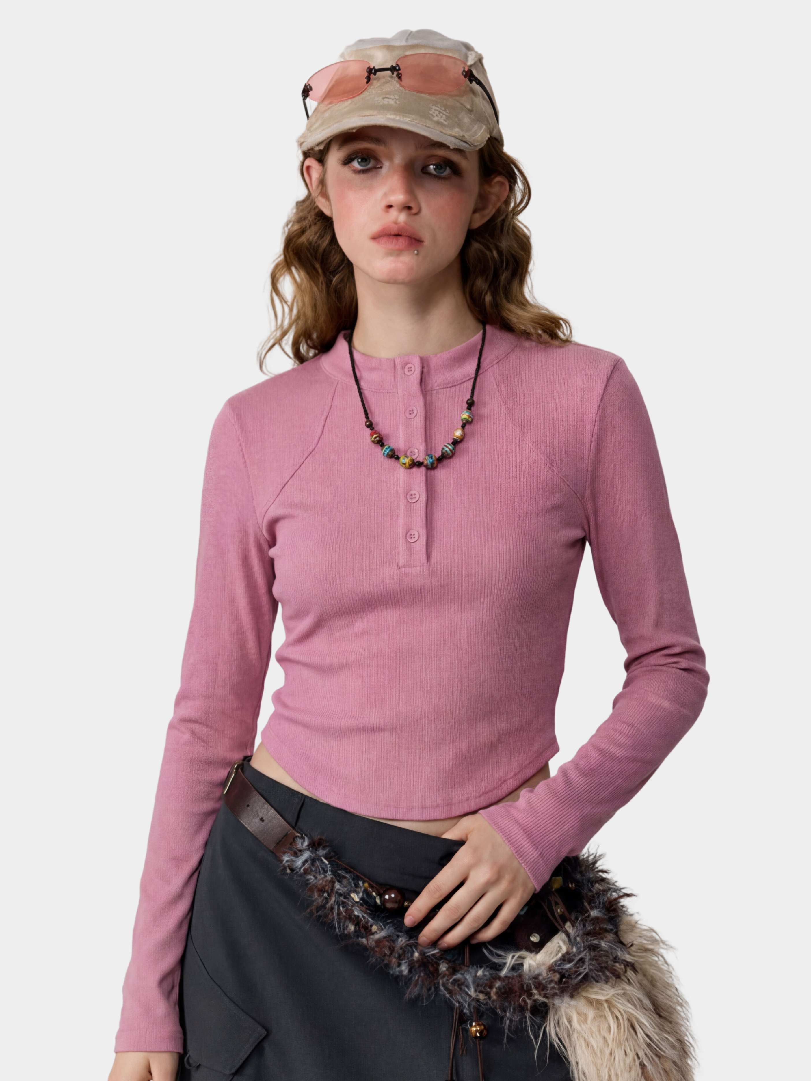 Canyonnest - Women's Fleece-Lined Curved-Hem Long Sleeve Top