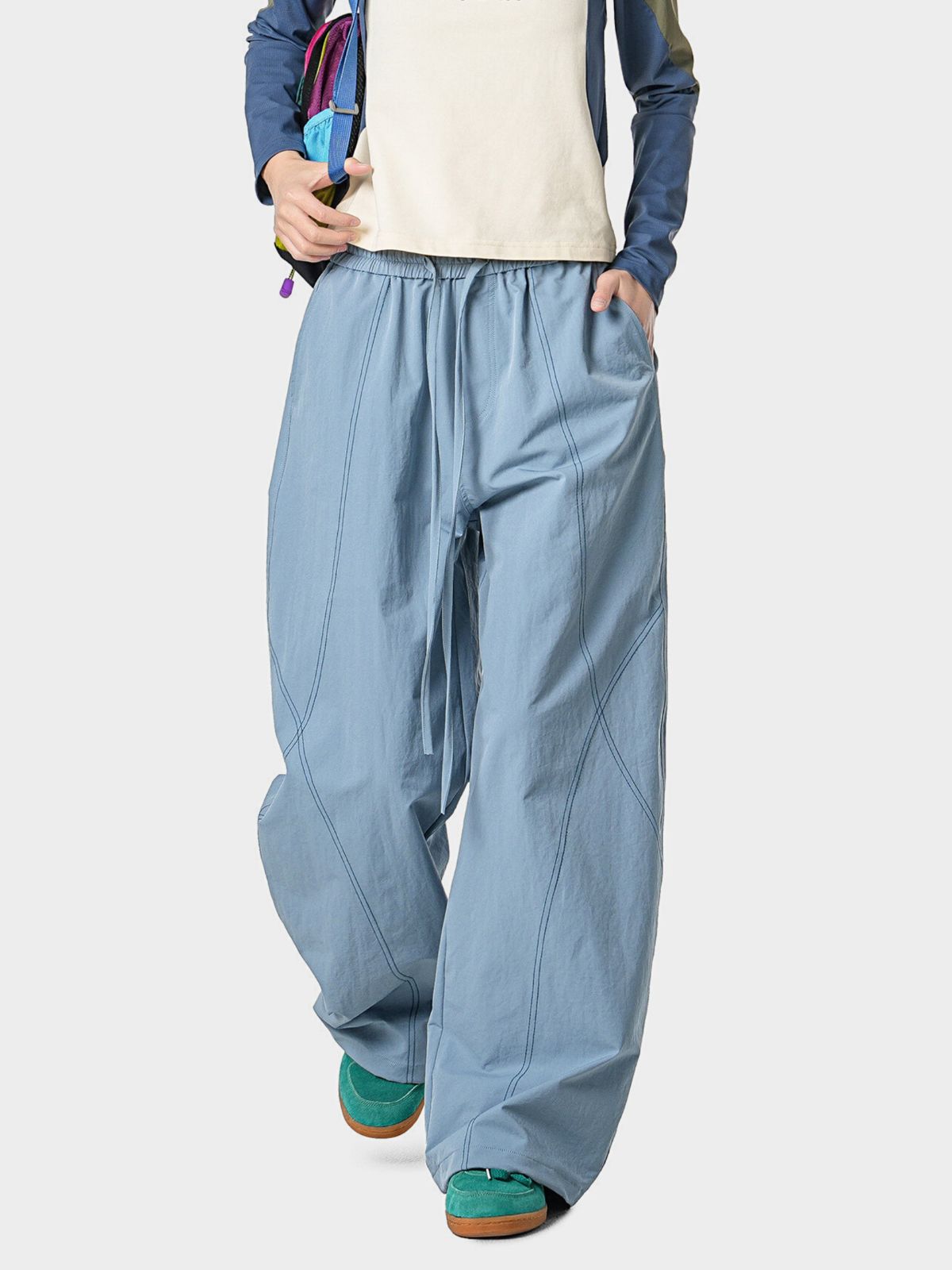 Stormrush - Unisex Contrast-Stitch Water-Repellent Paratrooper Pants