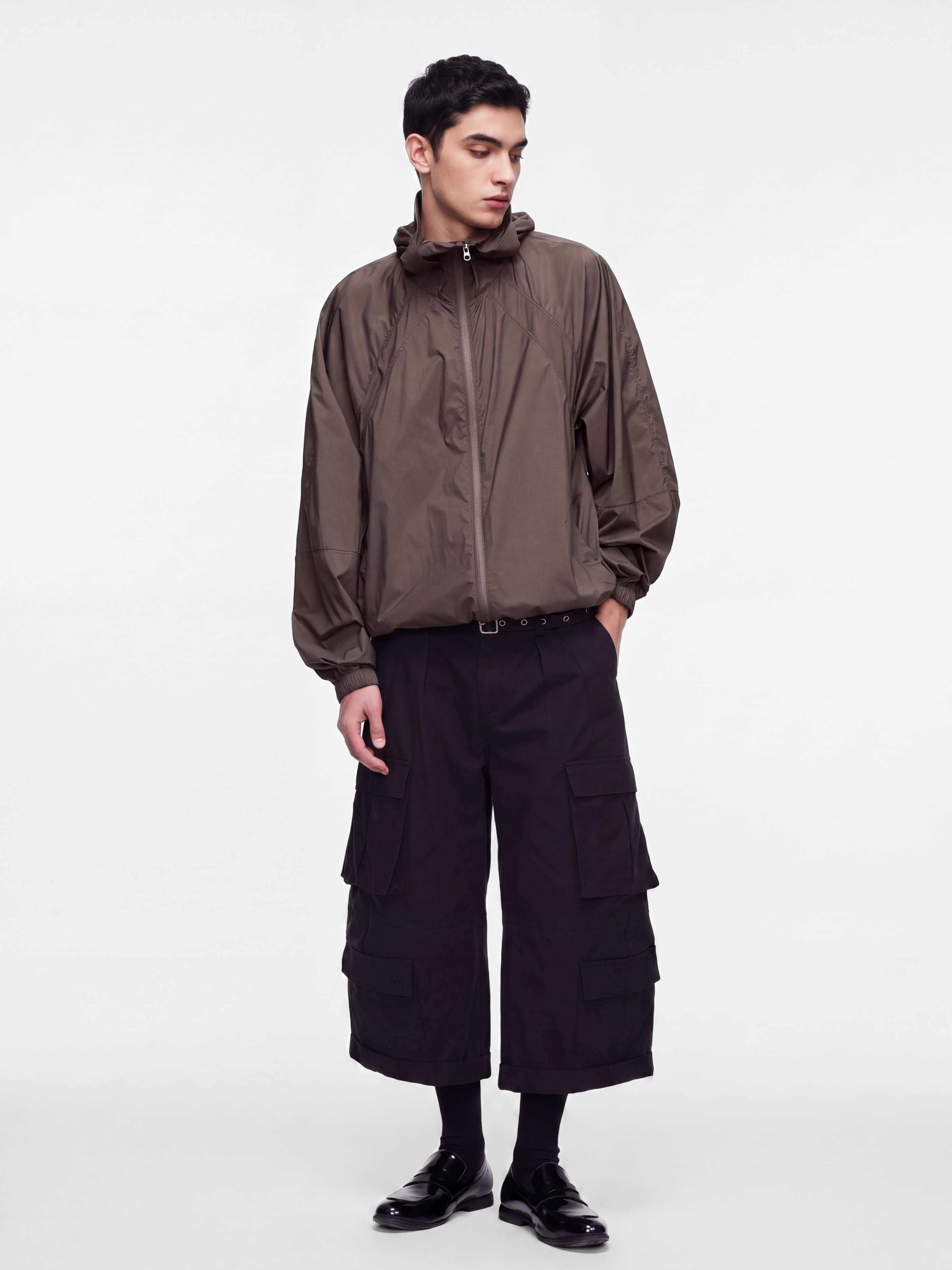 Castmark - Deconstructed Oversized-Pocket Utility Cropped Pants