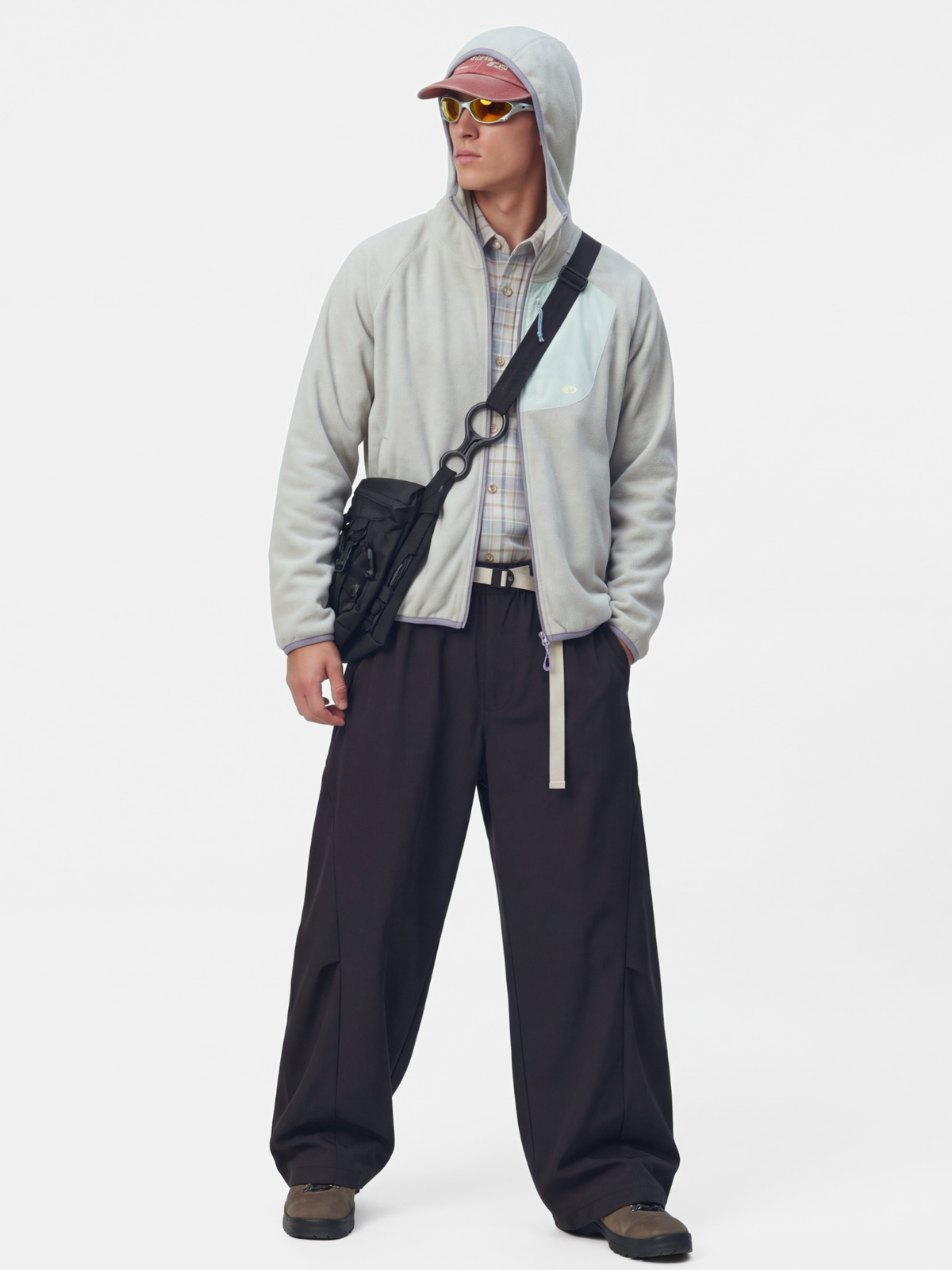 FlipMist - Stretch Elastic-Waist Straight-Leg Utility Pants