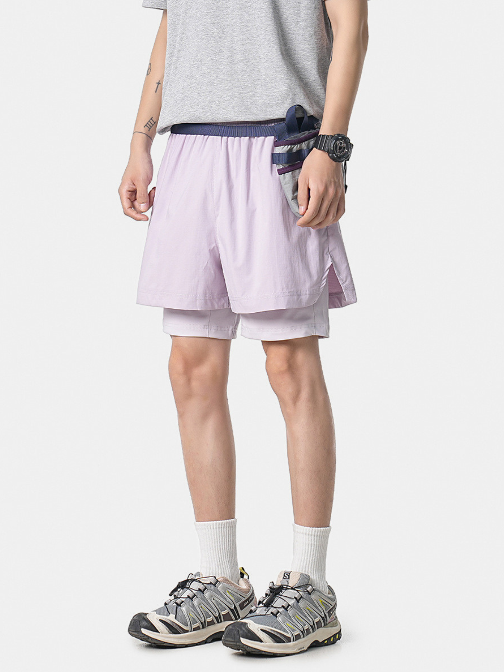 StillBay - Unisex 2-in-1 Ripstop Lightweight Athletic Shorts