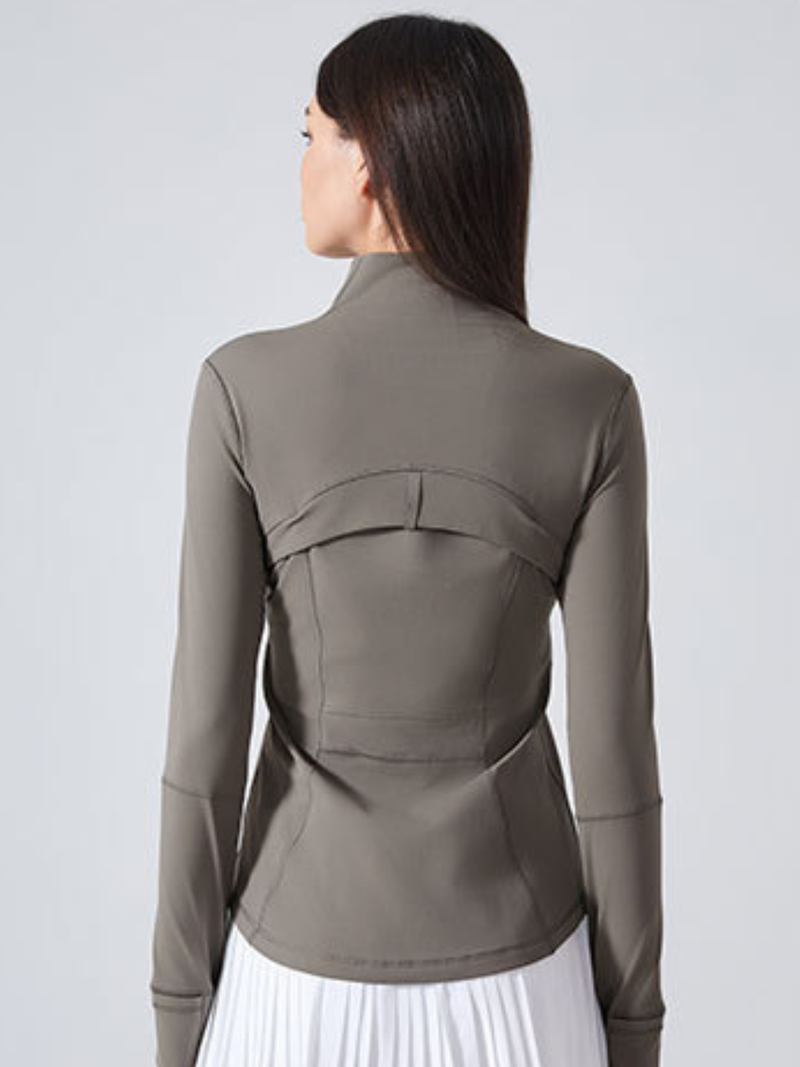 MesaPeak - Women's Fleece-Lined Slim-Fit Yoga Jacket with Thumbholes GONGGAR SPORTS