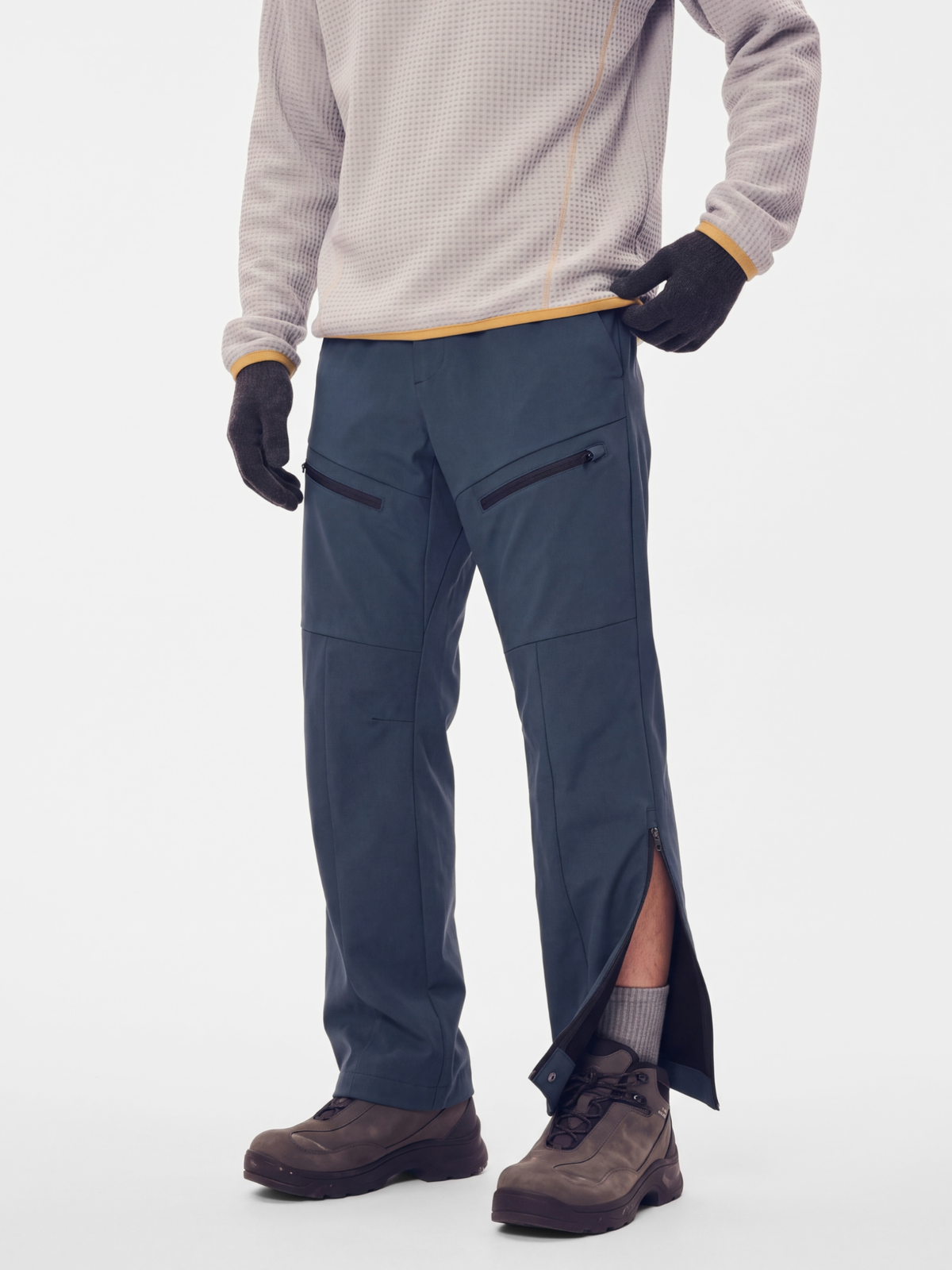 AlpineShift - Men's Windproof Fleece-Lined Side-Zip Softshell Pants