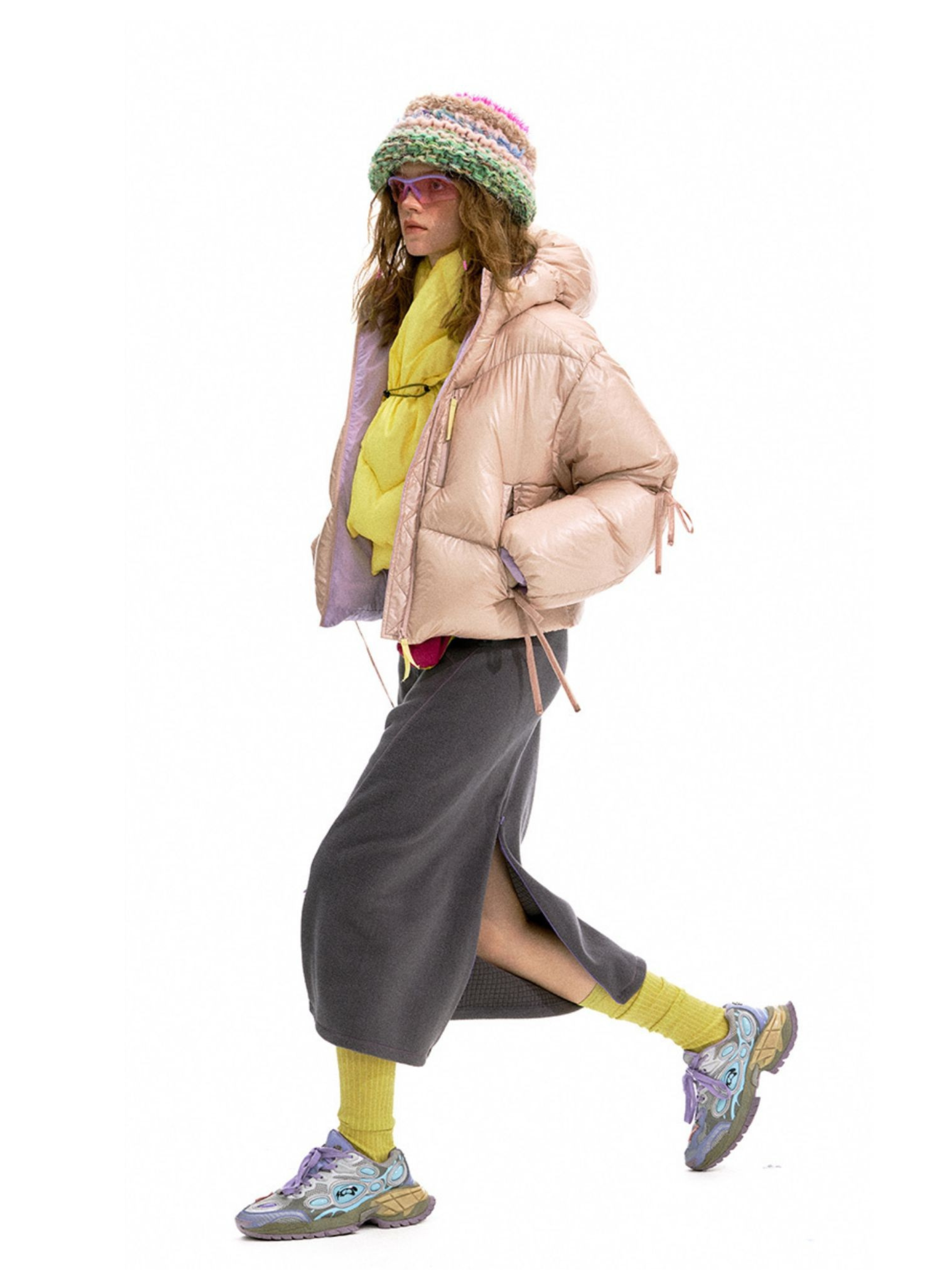 Ironfrost - Women's 90% White Duck Down Color-Blocked Short Puffer Jacket