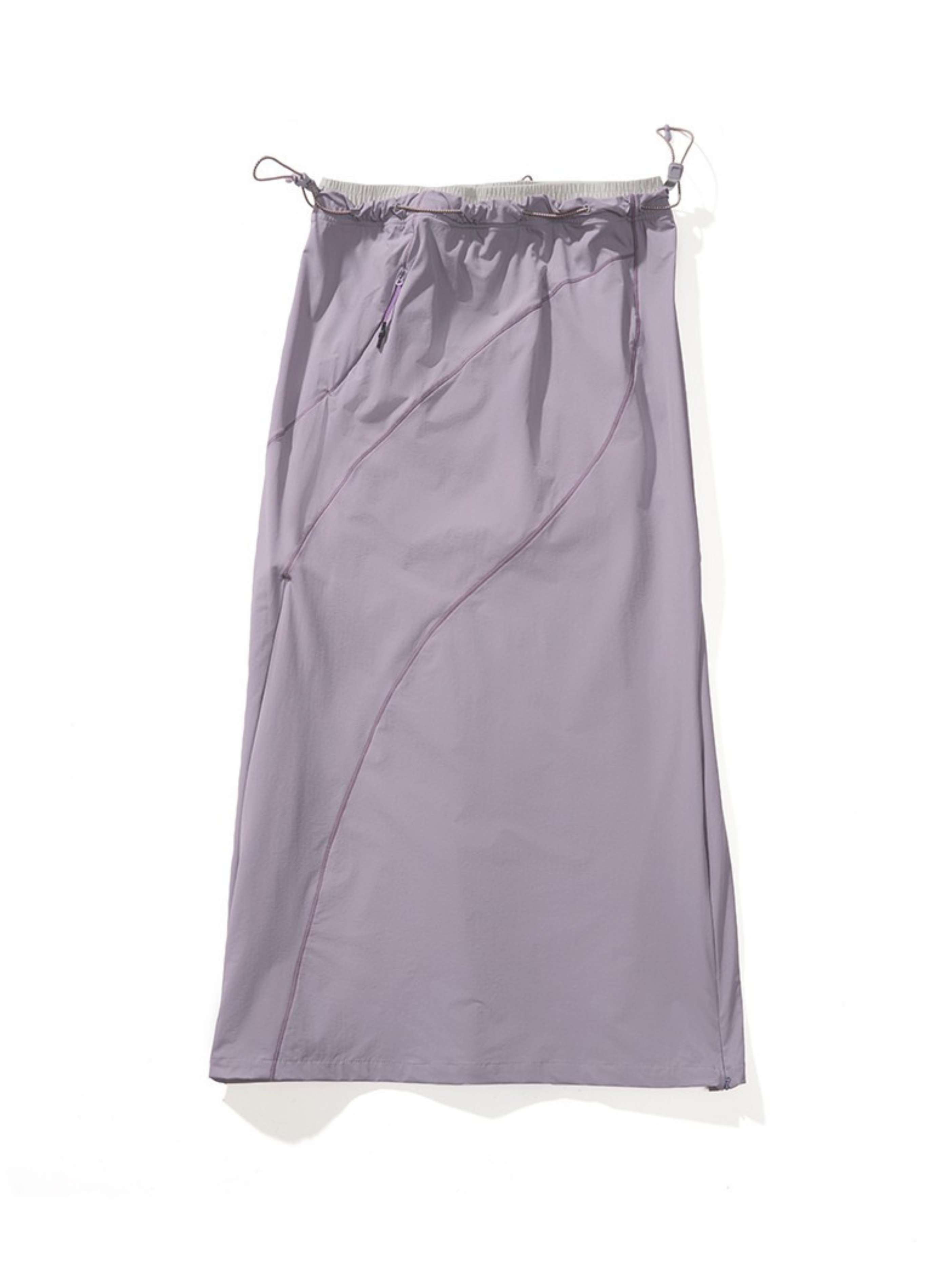 Dunewake - Women's Panelled Drawstring Waist Midi Skirt