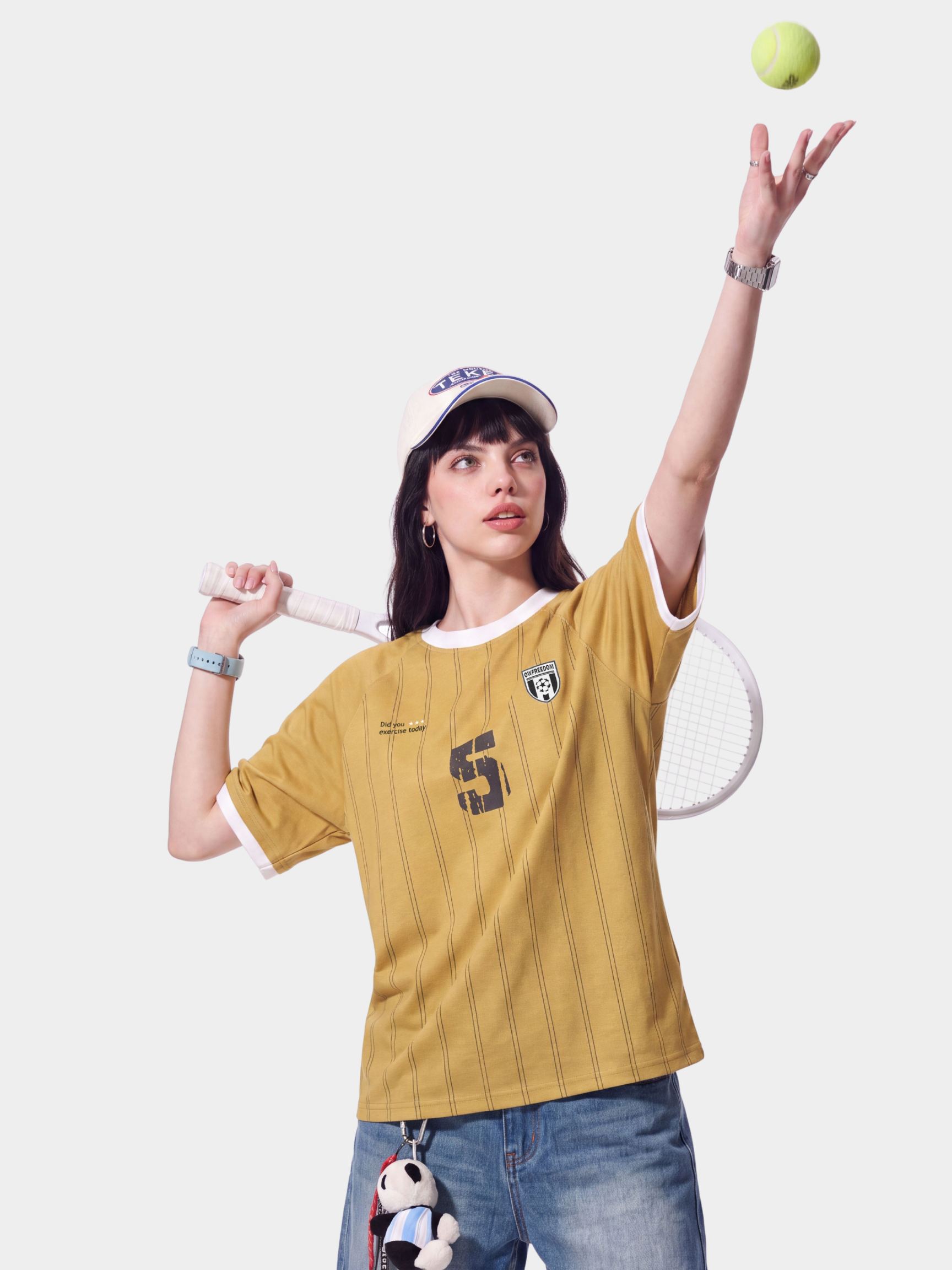 LineGlide - Women's Contrast Raglan Stripe Soccer Jersey T-Shirt