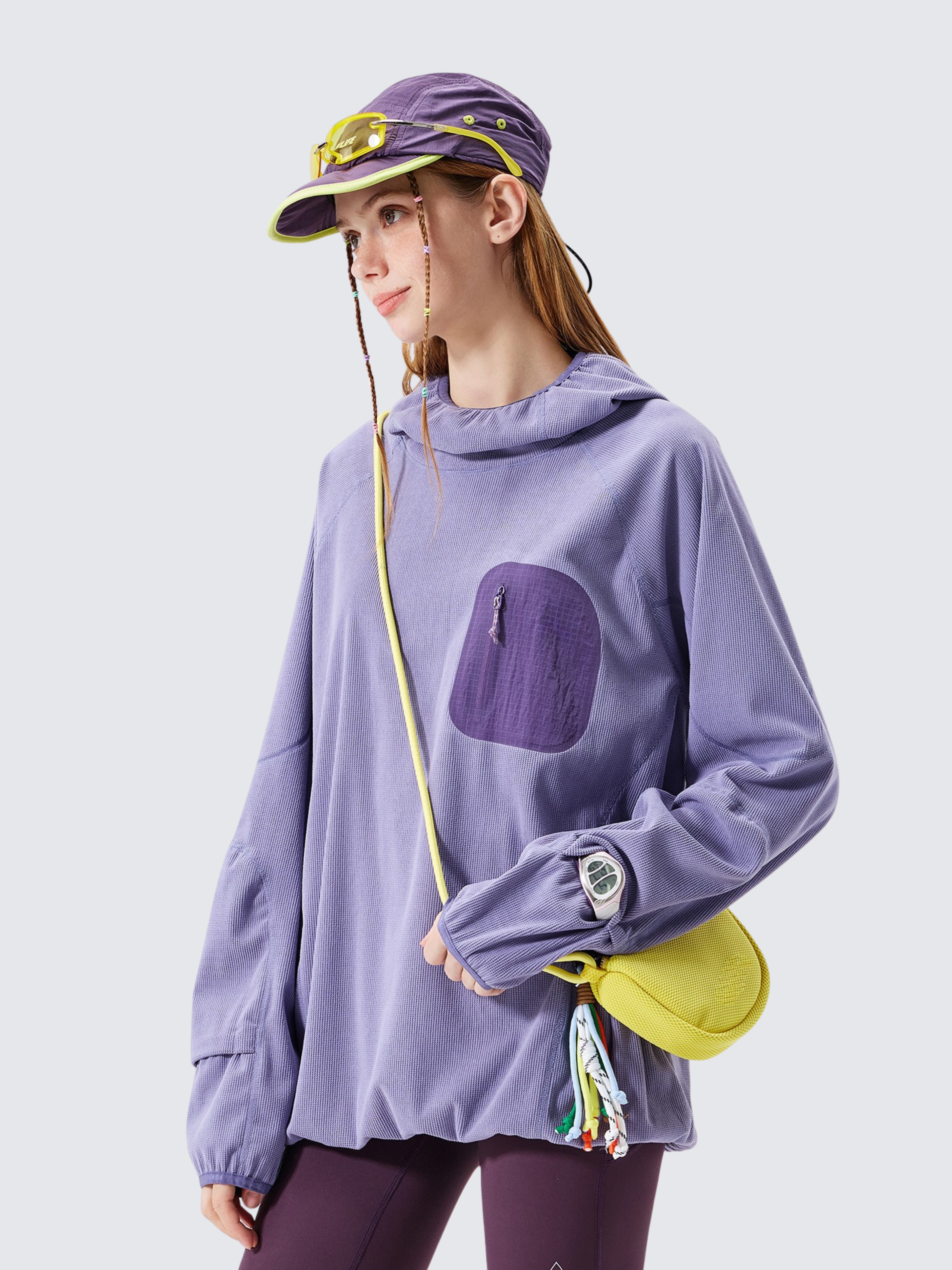 Crag - Unisex Moisture-Wicking High Neck Hoodie Base Layer