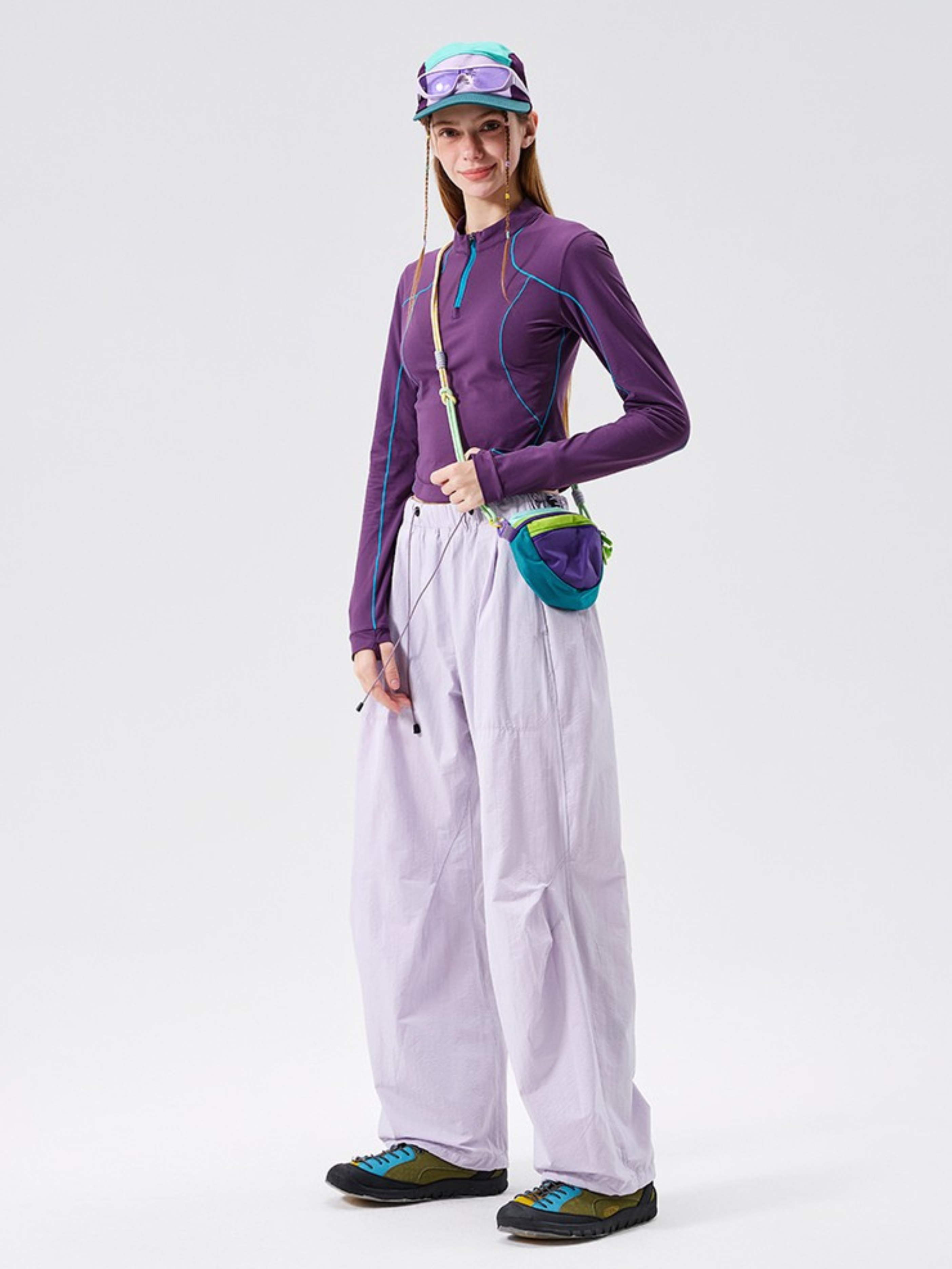 Frostthorn - Women's Half-Zip Mock Neck Yoga & Training Long Sleeve Tee