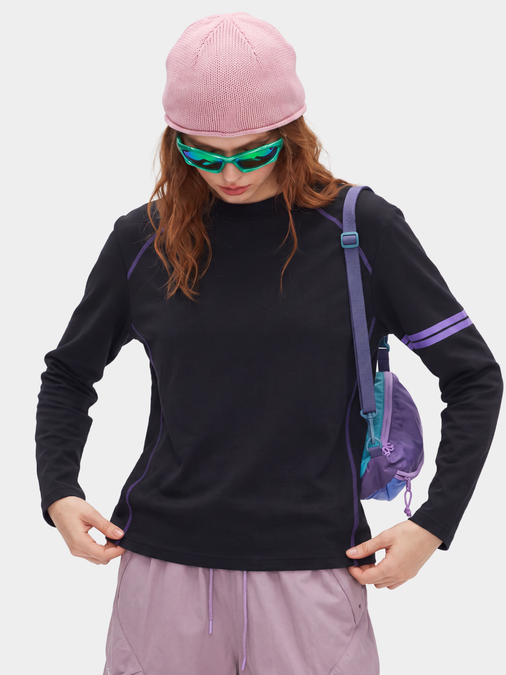 QuietMove - Unisex Crew Neck Long Sleeve Athletic T-Shirt