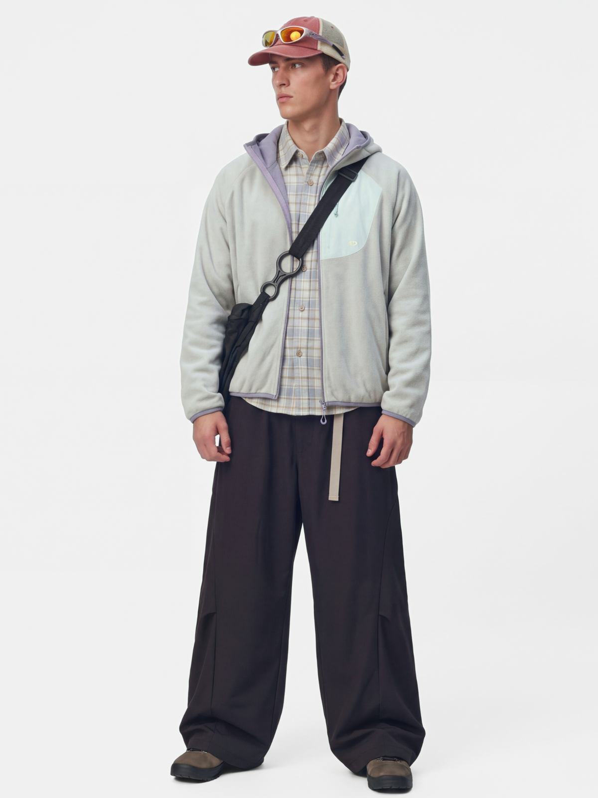 FlipMist - Stretch Elastic-Waist Straight-Leg Utility Pants