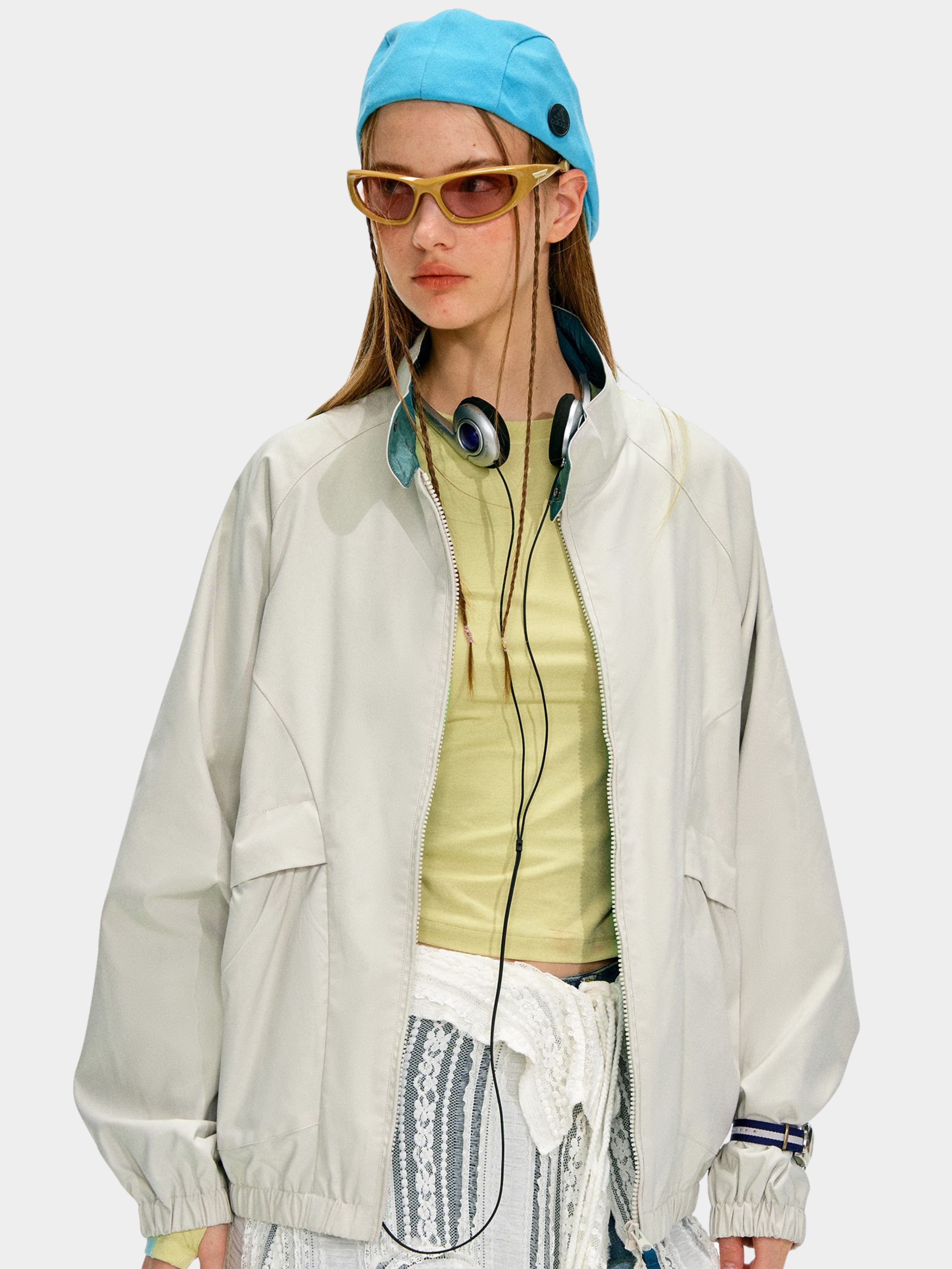 Firewhisper - Unisex Colorblock Stand-Collar Harrington Jacket