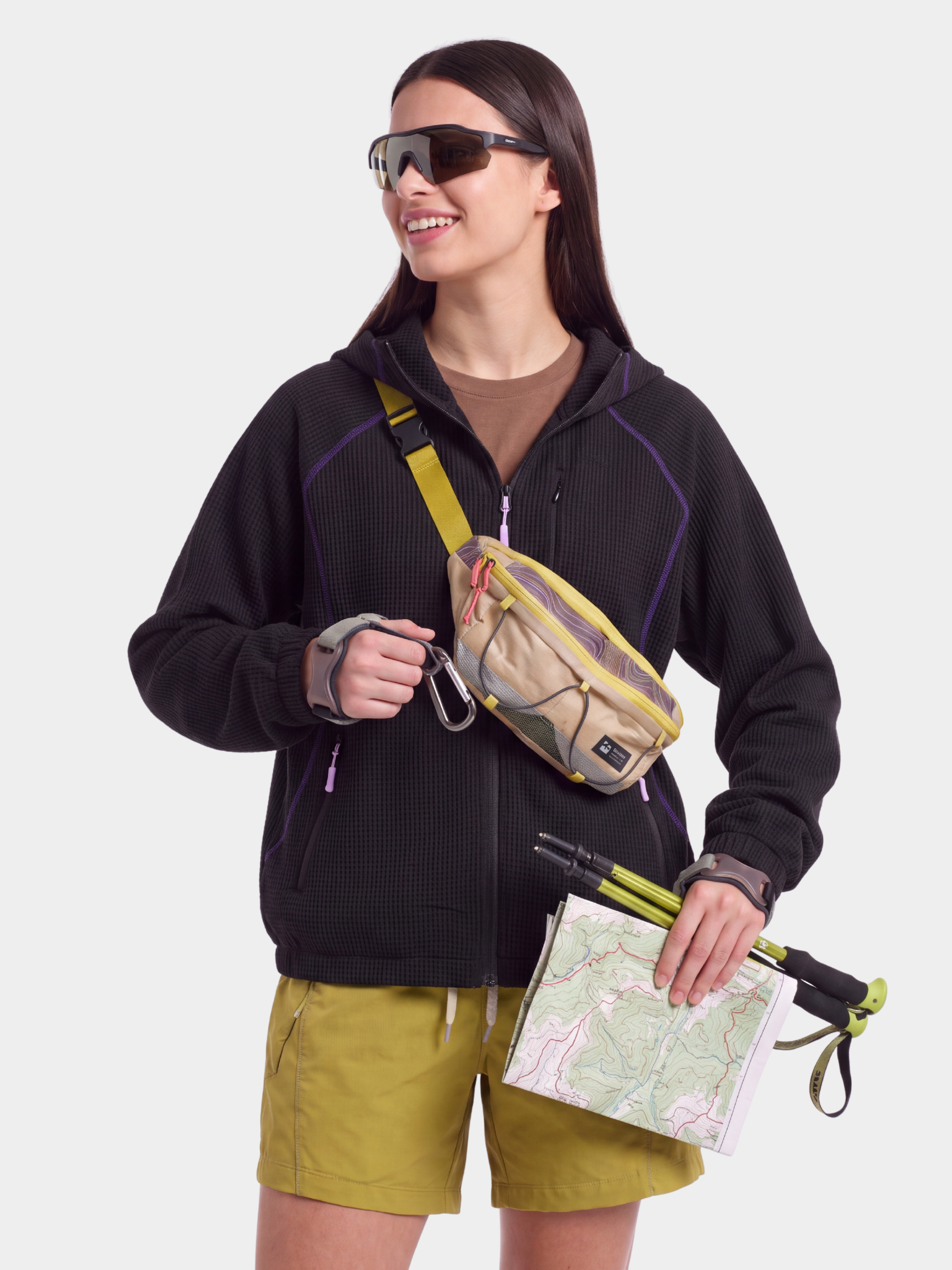 SplitVeil - Unisex Waffle Texture Contrast Stitch Zip-Up Jacket
