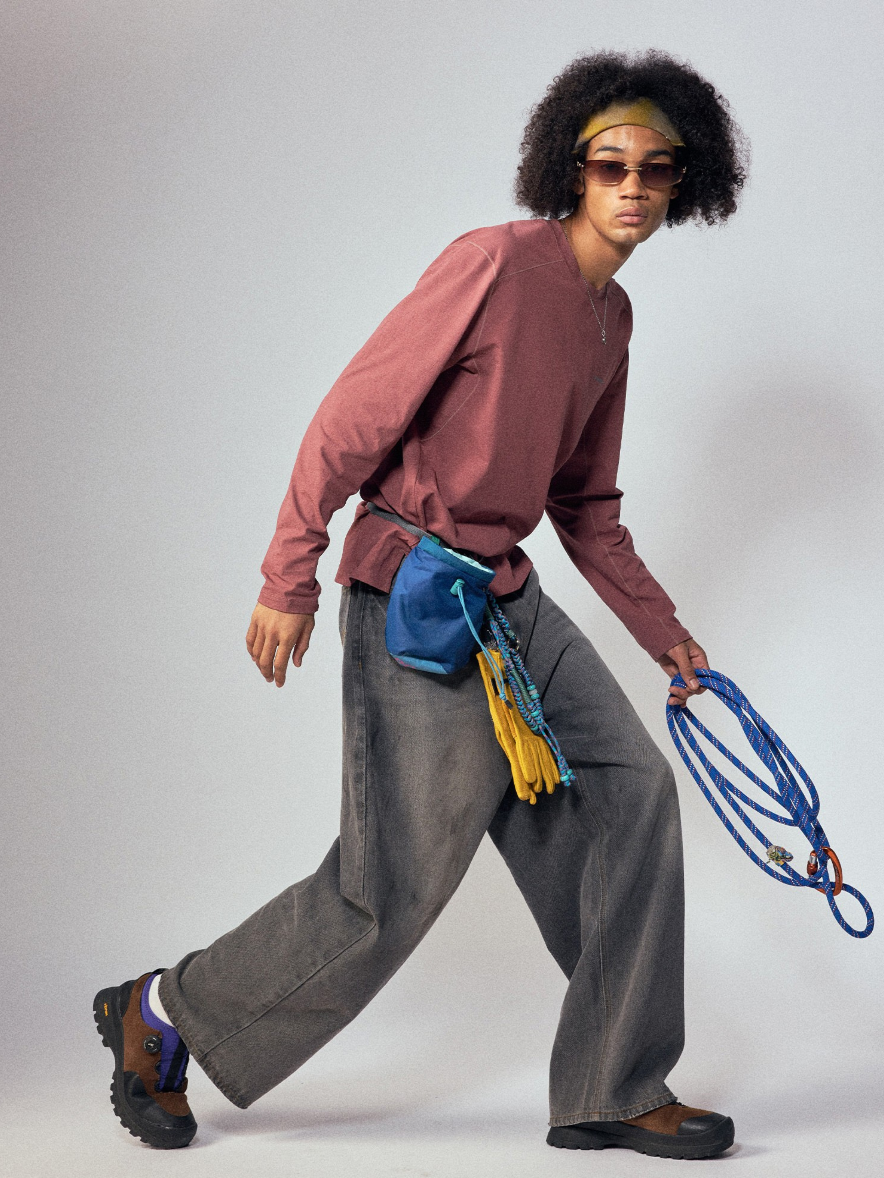 Tempestfire - Men's Washed Denim Wide-Leg Jeans