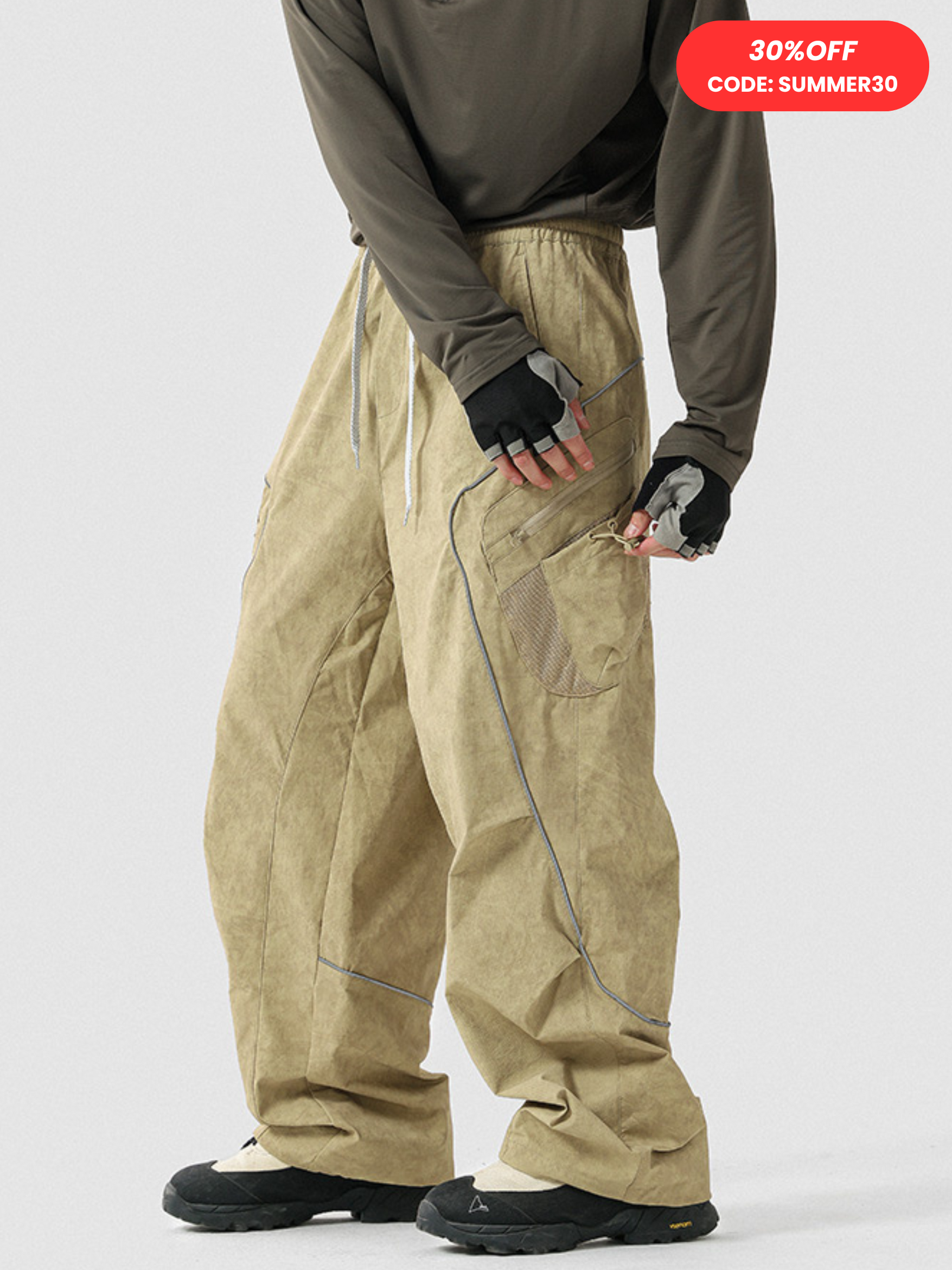 FireClip - Men's Water-Repellent Mud-Dye Utility Cargo Pants